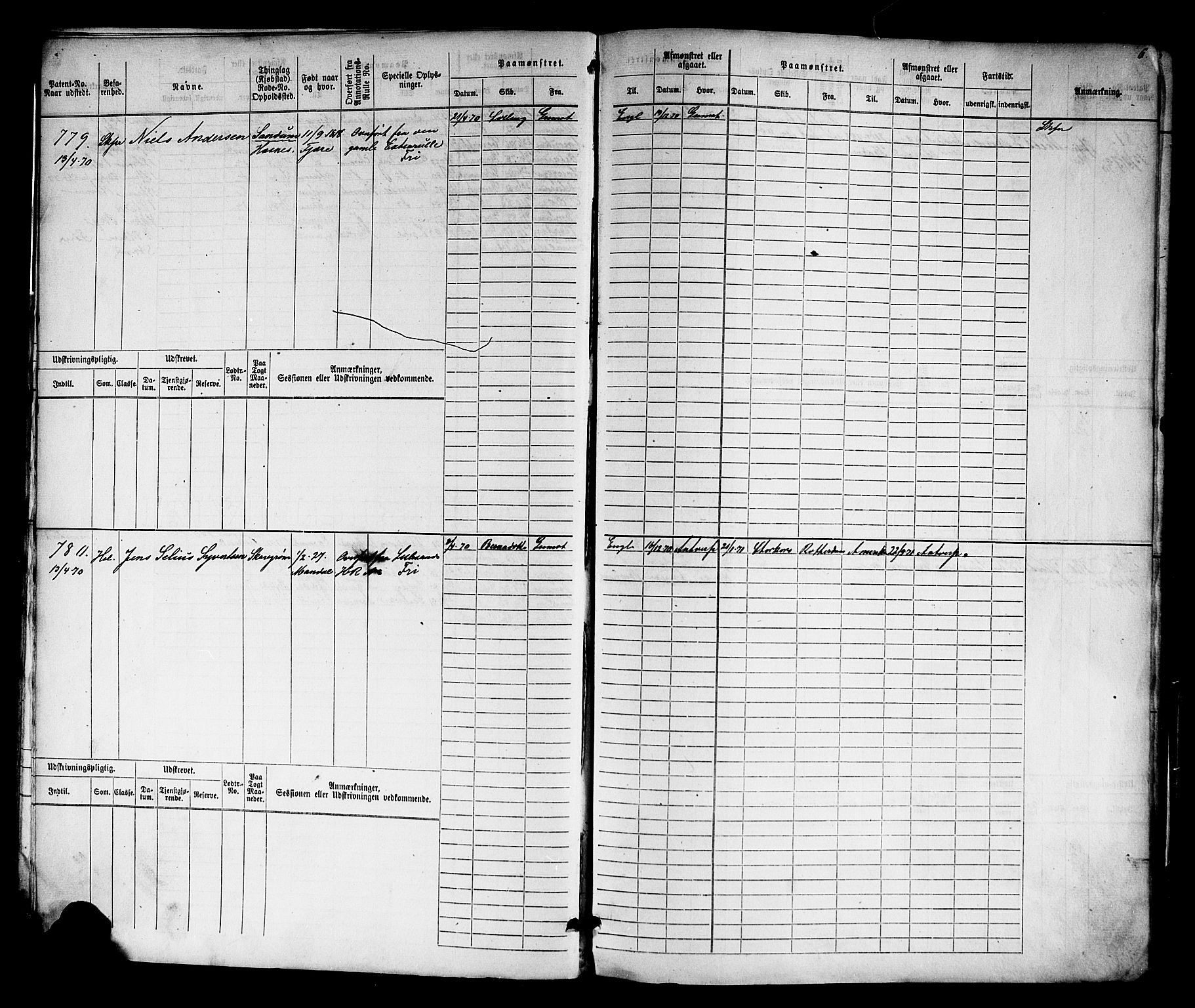 Grimstad mønstringskrets, AV/SAK-2031-0013/F/Fb/L0010: Hovedrulle nr 769-1528, V-23, 1870-1877, p. 7