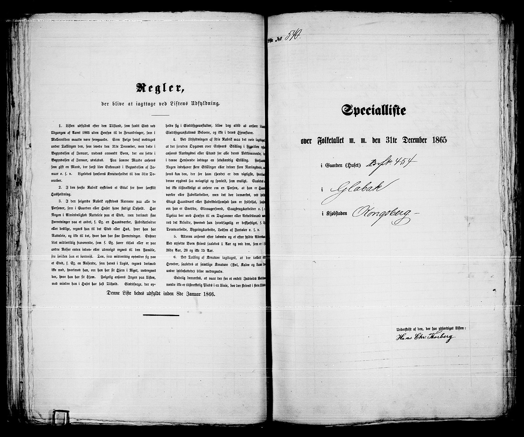 RA, 1865 census for Kongsberg/Kongsberg, 1865, p. 1092