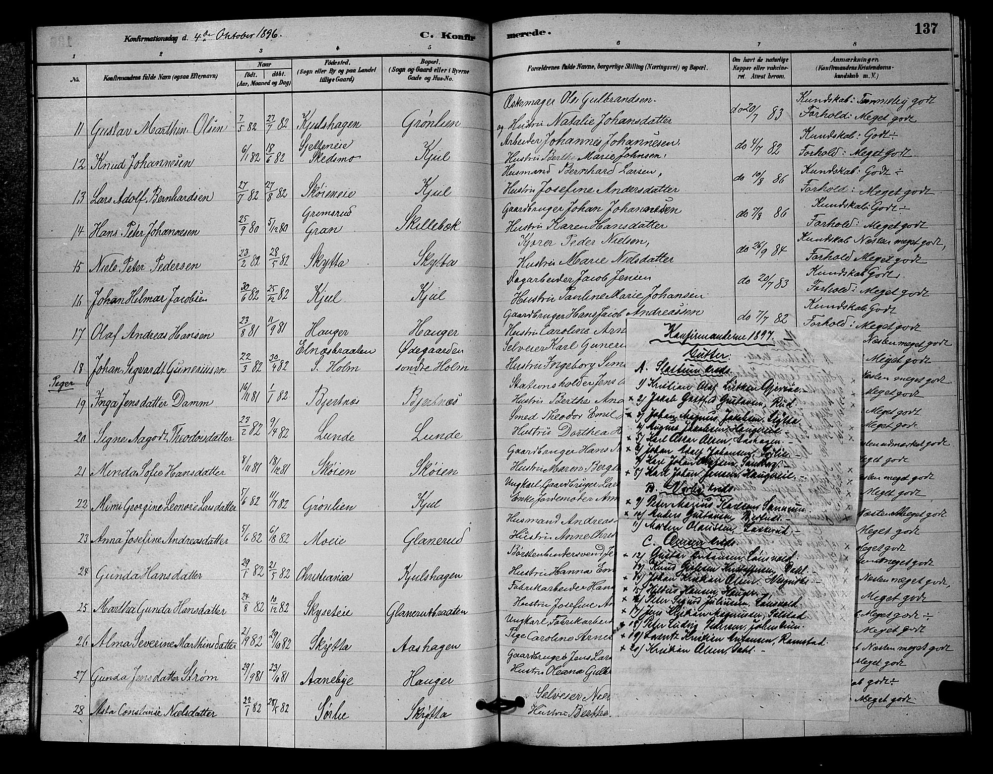 Nittedal prestekontor Kirkebøker, AV/SAO-A-10365a/G/Ga/L0002: Parish register (copy) no. I 2, 1879-1901, p. 137