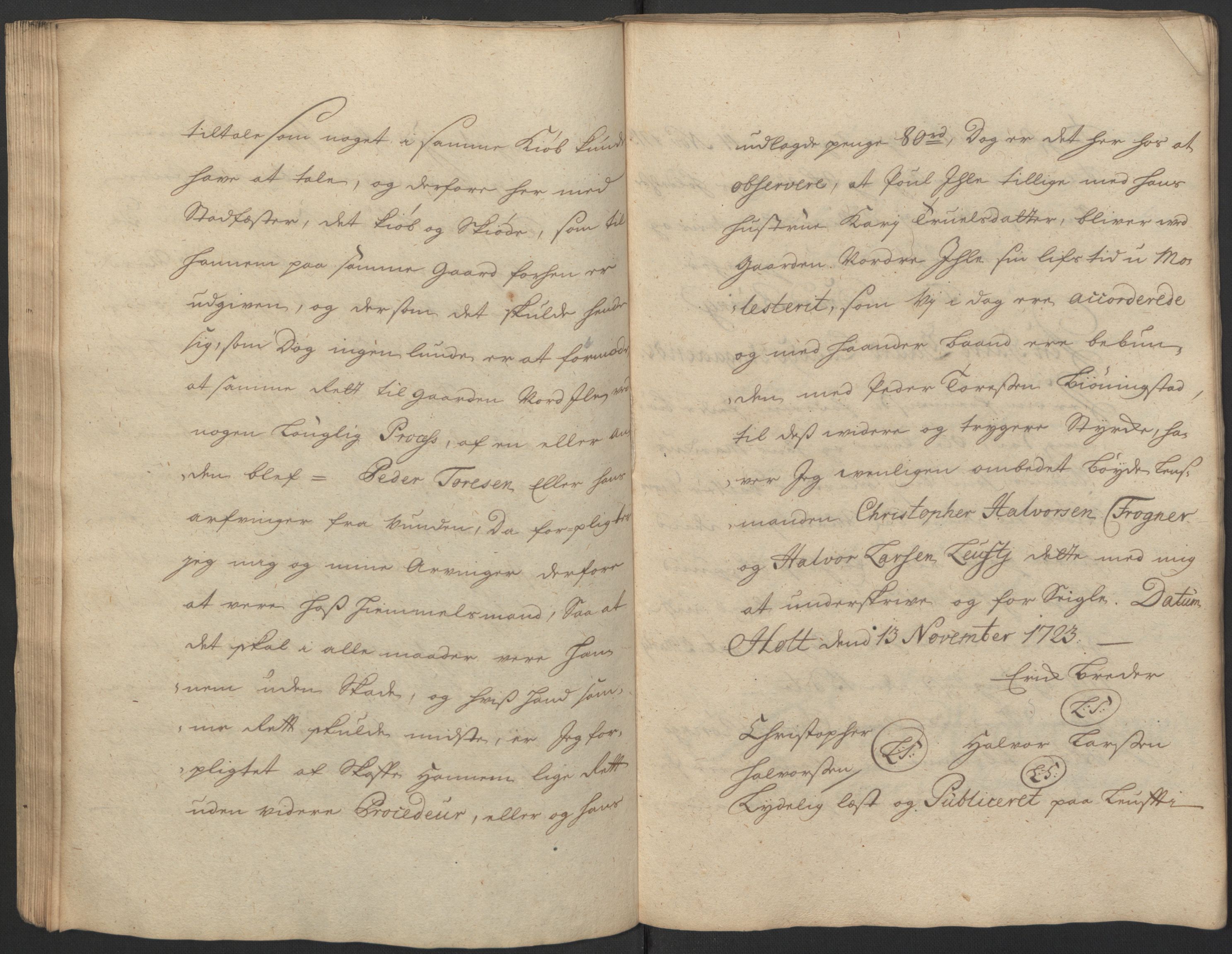 Forsvaret, Generalauditøren, AV/RA-RAFA-1772/F/Fj/Fjb/L0004: Skifter nr. 160 - 194 (1723, 1724), 1723-1724, p. 413