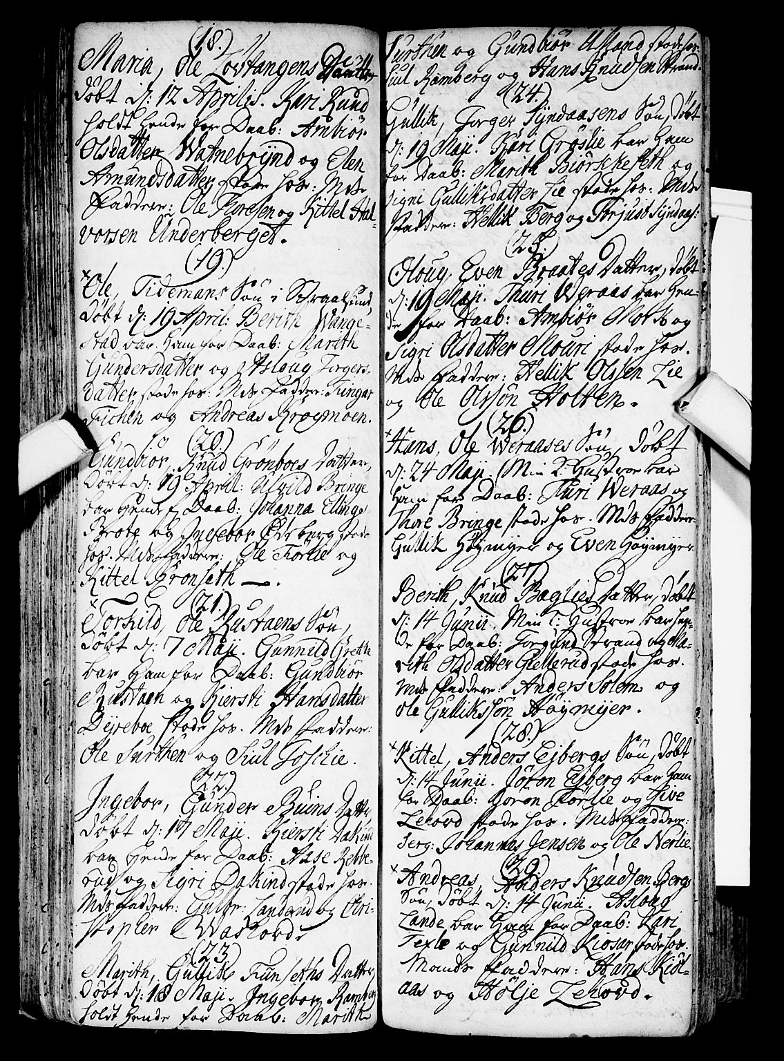 Flesberg kirkebøker, AV/SAKO-A-18/F/Fa/L0002: Parish register (official) no. I 2, 1726-1747