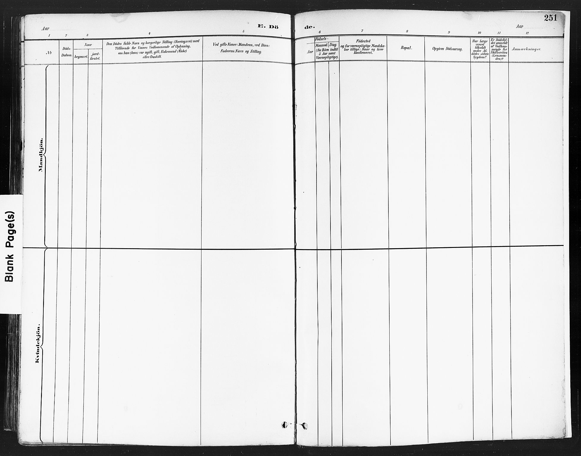 Eidsvoll prestekontor Kirkebøker, SAO/A-10888/F/Fa/L0004: Parish register (official) no. I 4, 1891-1900, p. 251