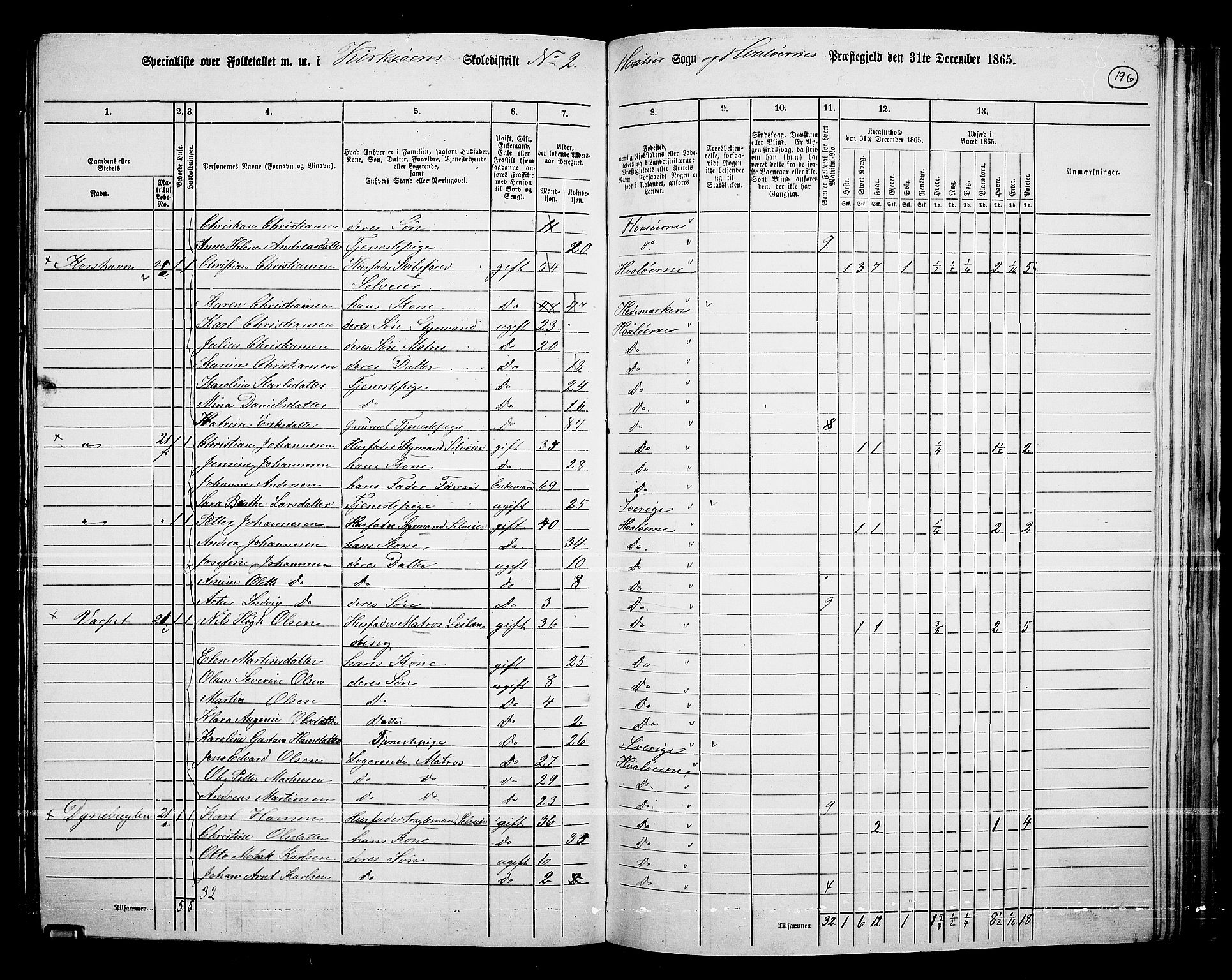 RA, 1865 census for Hvaler, 1865, p. 37