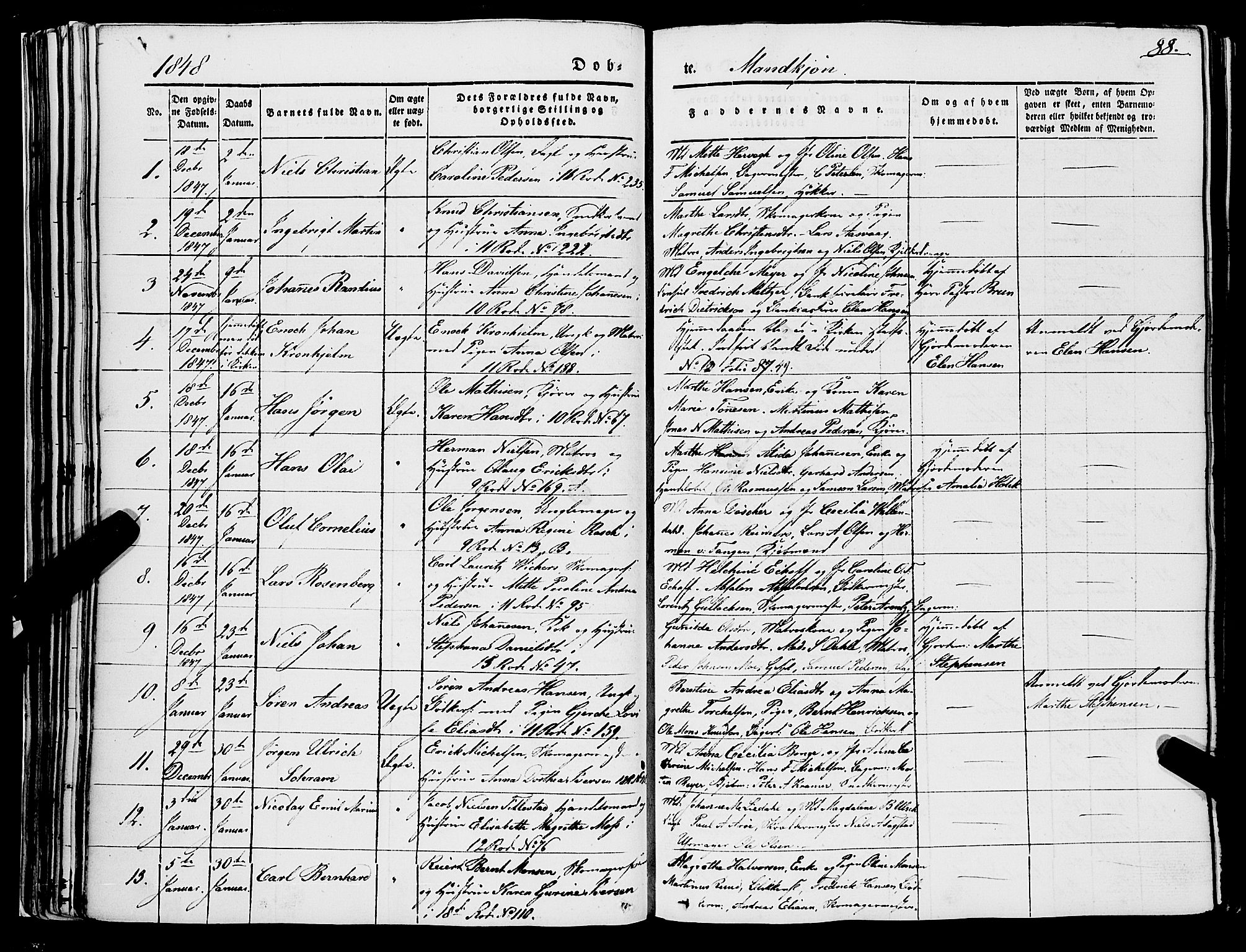 Domkirken sokneprestembete, AV/SAB-A-74801/H/Haa/L0019: Parish register (official) no. B 2, 1841-1851, p. 88