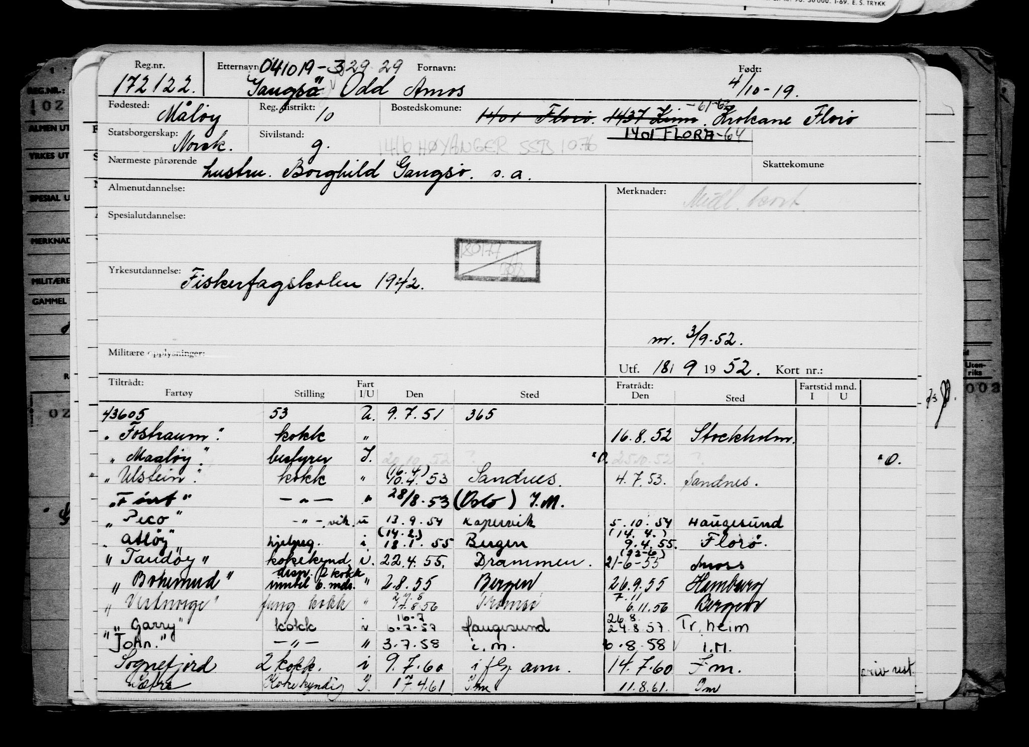 Direktoratet for sjømenn, AV/RA-S-3545/G/Gb/L0172: Hovedkort, 1919, p. 412