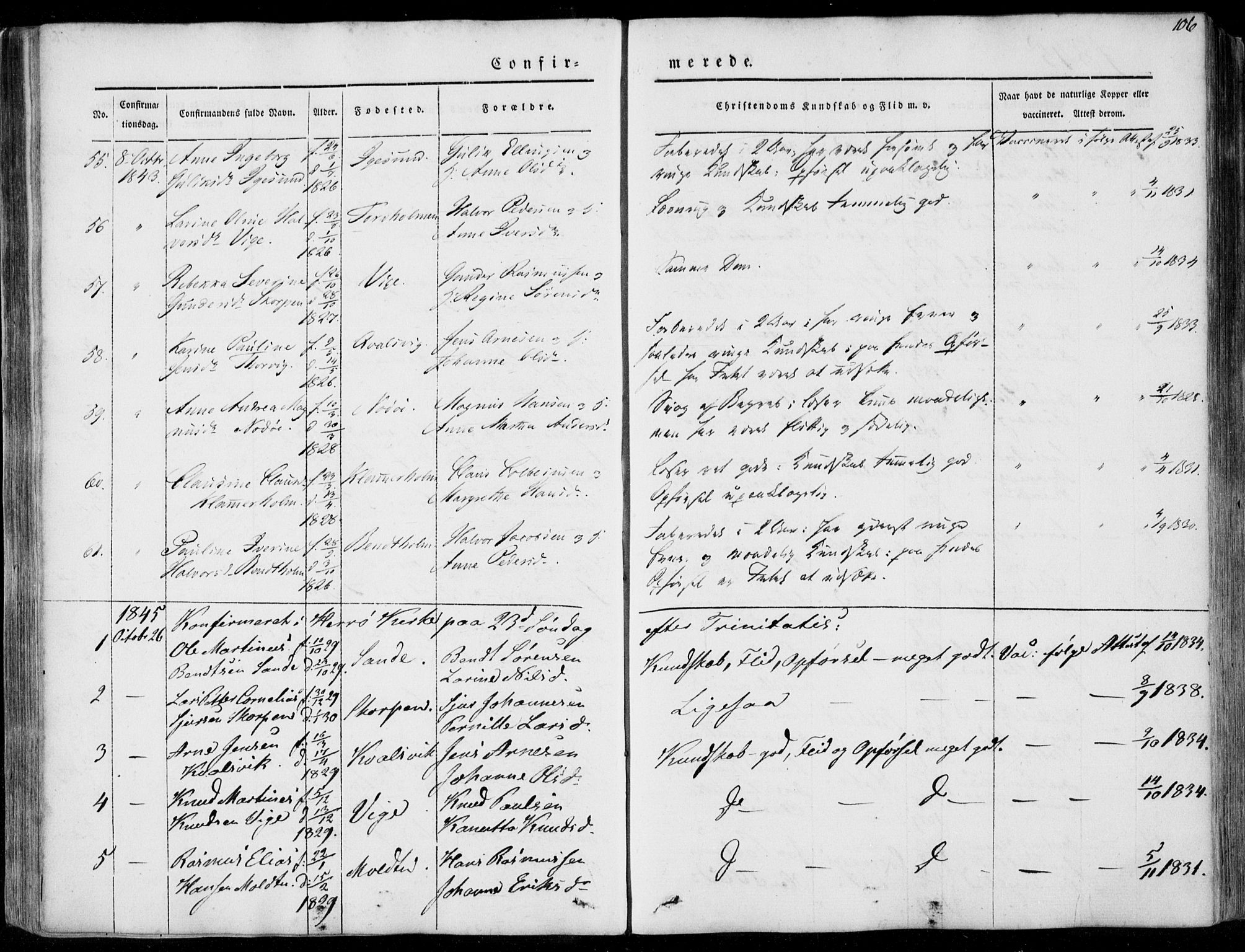 Ministerialprotokoller, klokkerbøker og fødselsregistre - Møre og Romsdal, AV/SAT-A-1454/507/L0070: Parish register (official) no. 507A05, 1842-1873, p. 106