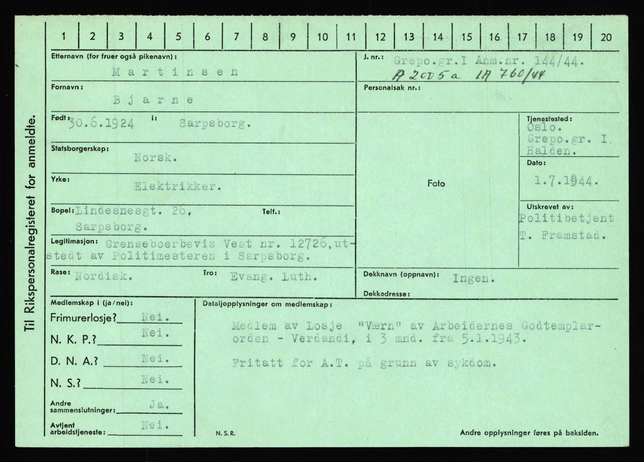 Statspolitiet - Hovedkontoret / Osloavdelingen, AV/RA-S-1329/C/Ca/L0010: Lind - Moksnes, 1943-1945, p. 2904