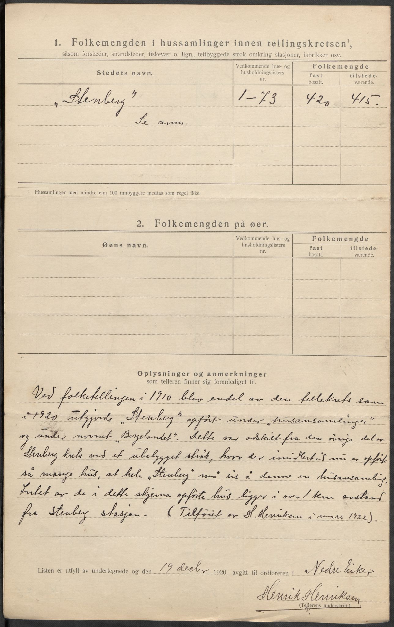 SAKO, 1920 census for Nedre Eiker, 1920, p. 30