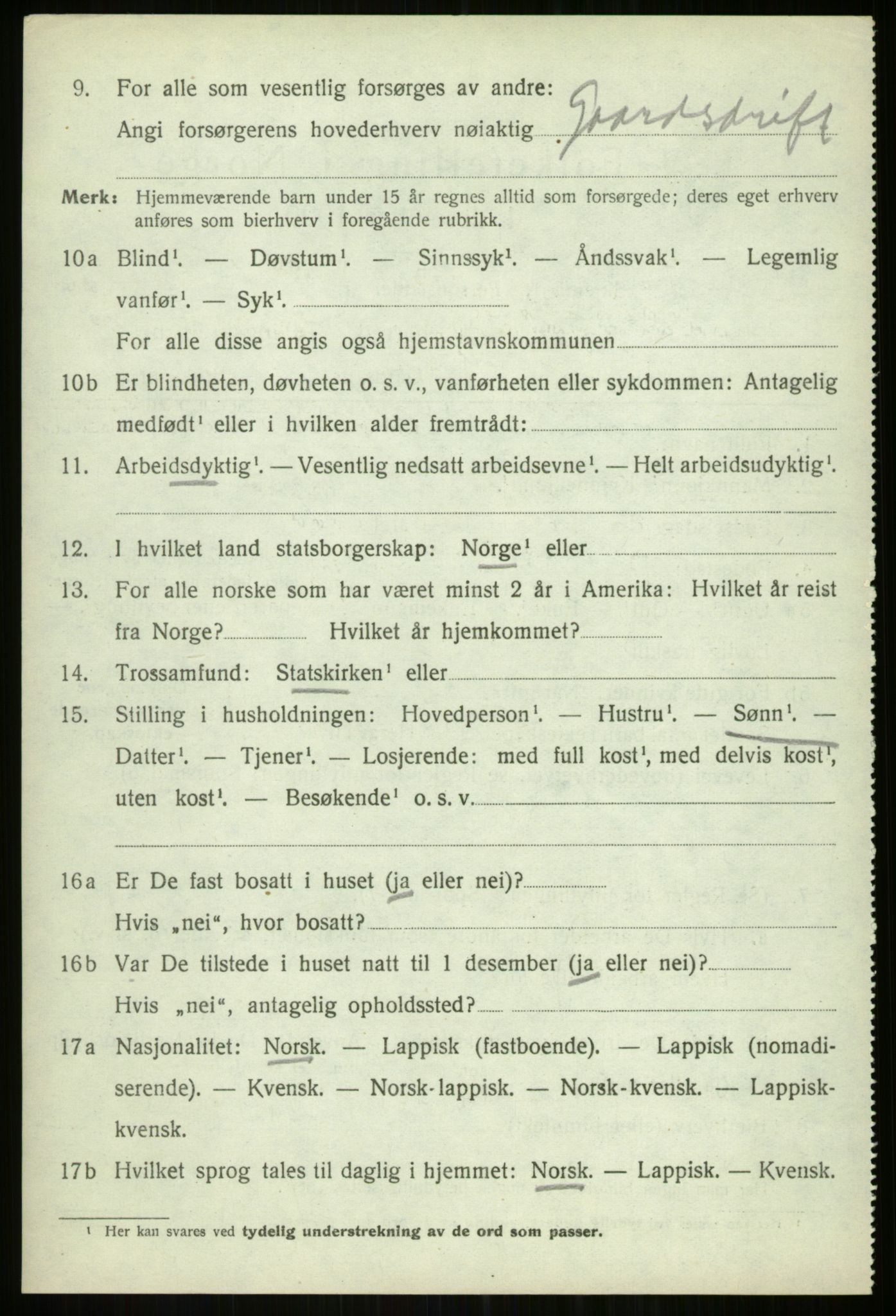 SATØ, 1920 census for Balsfjord, 1920, p. 7474