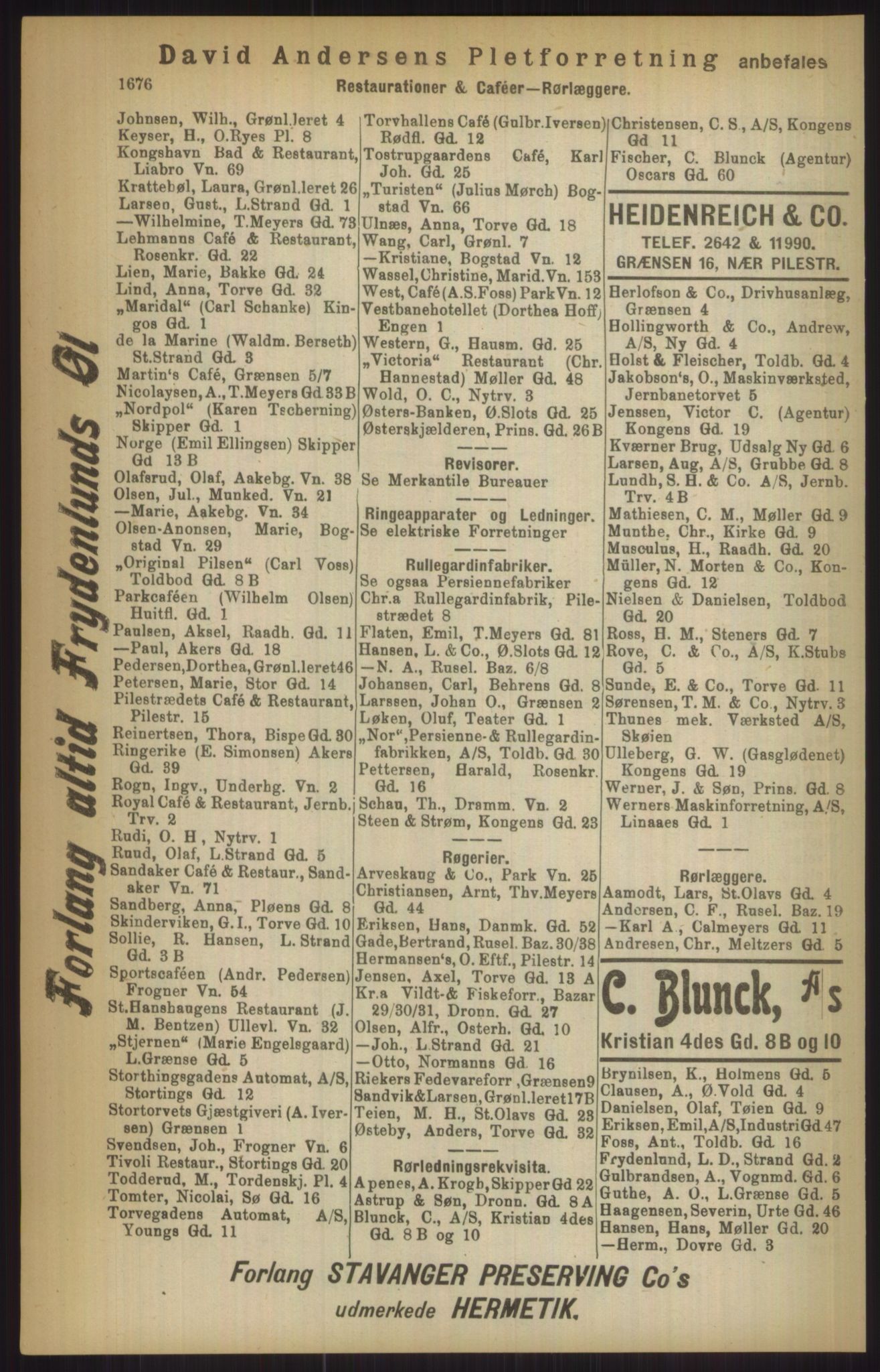 Kristiania/Oslo adressebok, PUBL/-, 1911, p. 1676