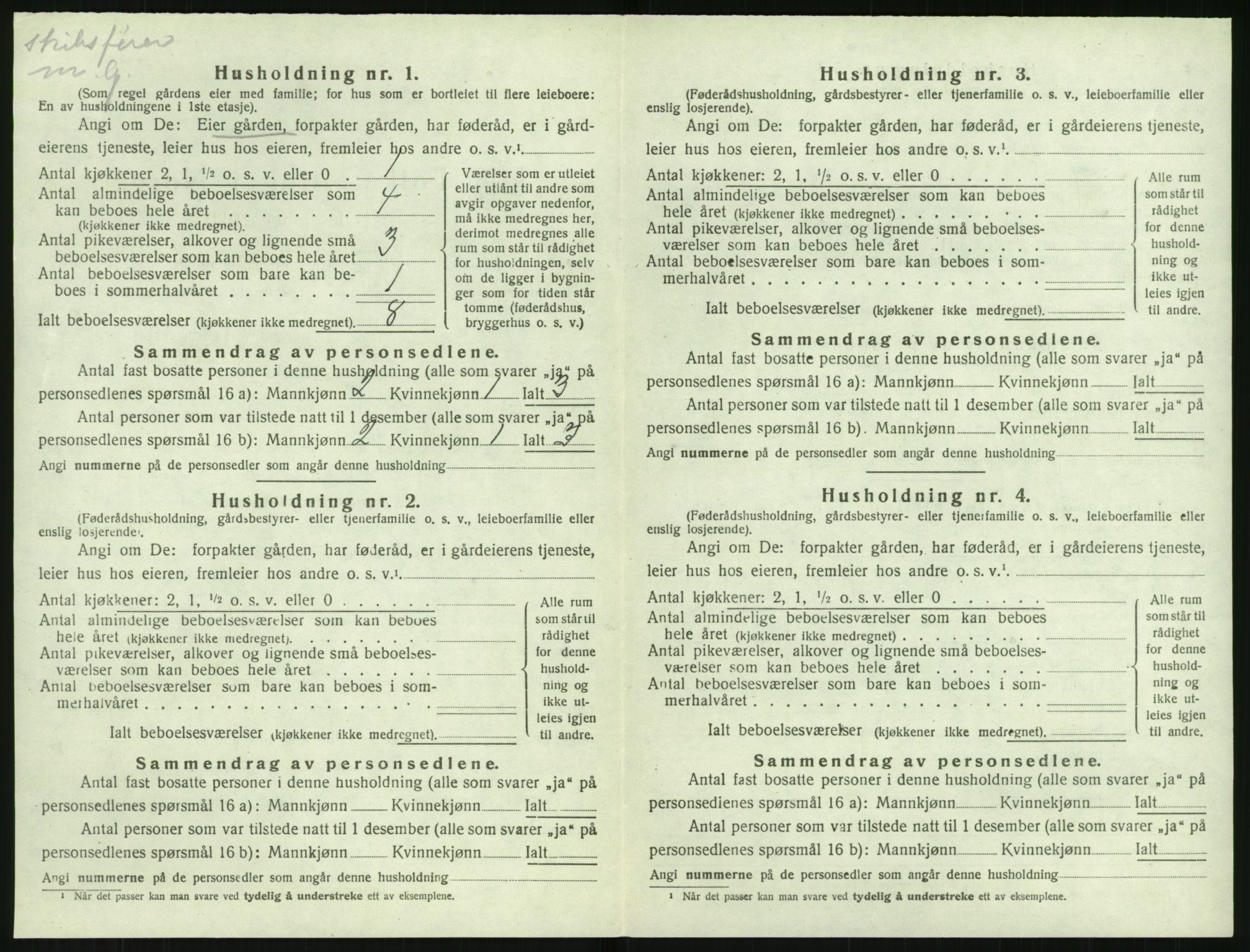 SAK, 1920 census for Dypvåg, 1920, p. 316