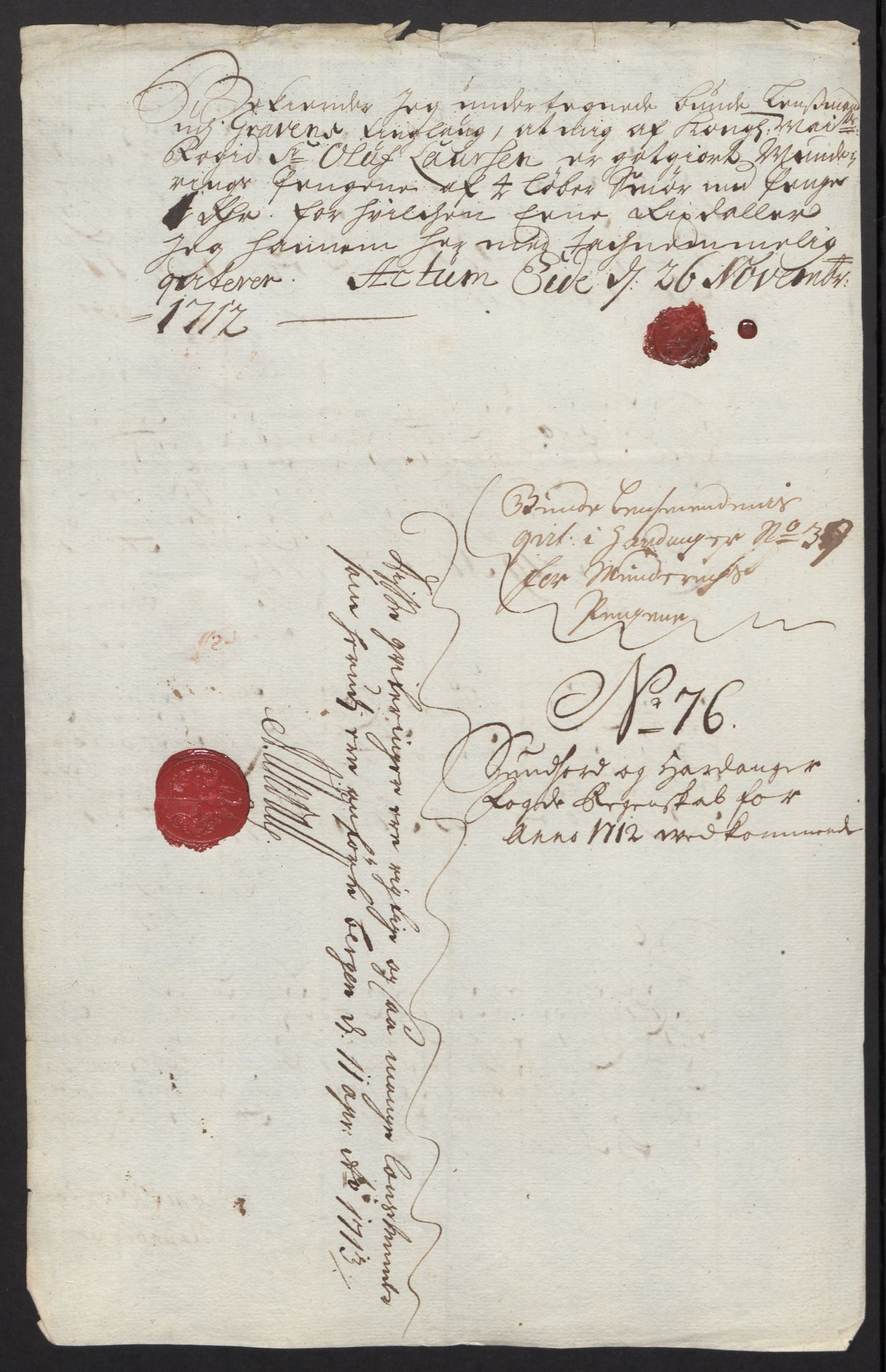 Rentekammeret inntil 1814, Reviderte regnskaper, Fogderegnskap, RA/EA-4092/R48/L2988: Fogderegnskap Sunnhordland og Hardanger, 1712, p. 403