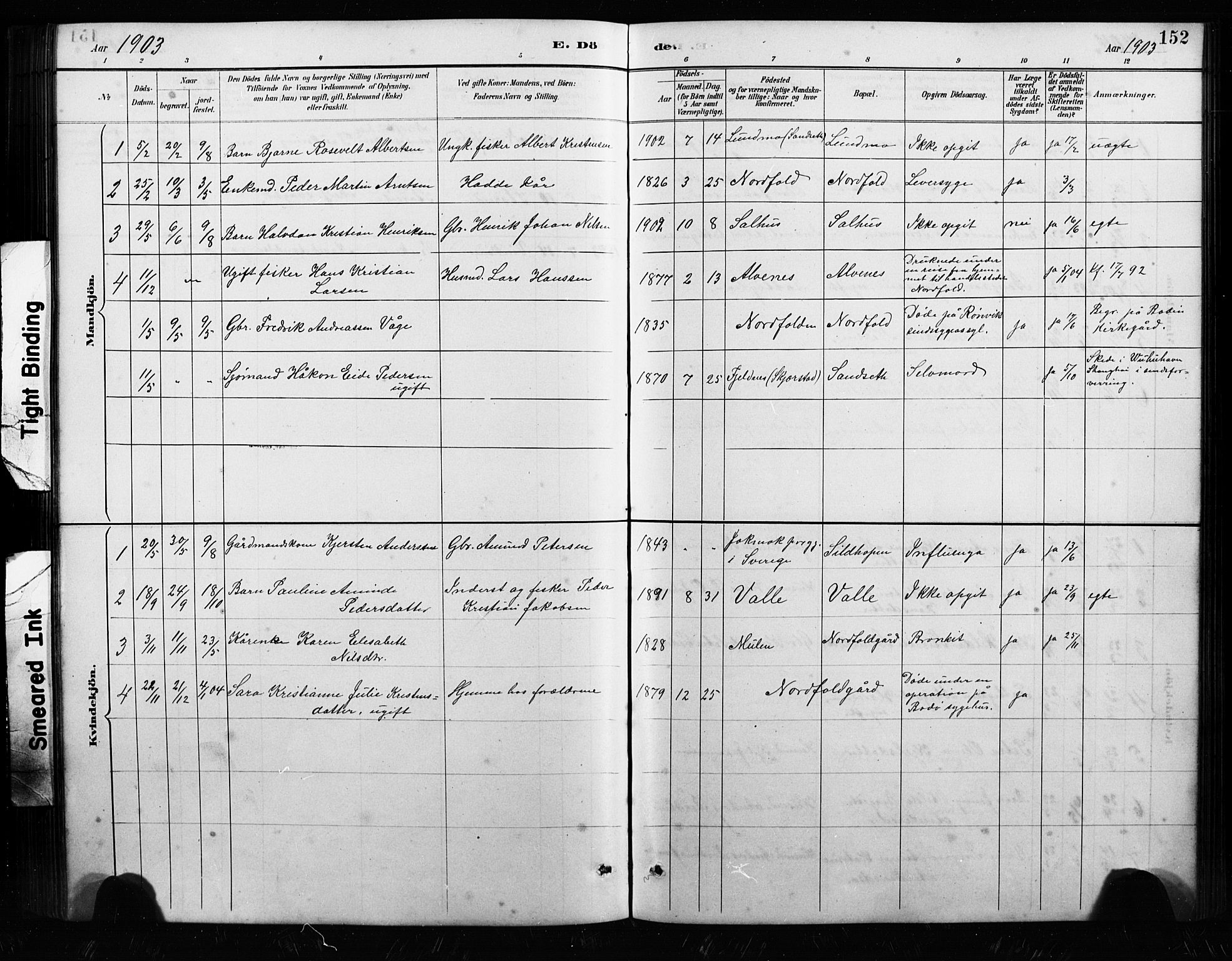 Ministerialprotokoller, klokkerbøker og fødselsregistre - Nordland, AV/SAT-A-1459/858/L0834: Parish register (copy) no. 858C01, 1884-1904, p. 152