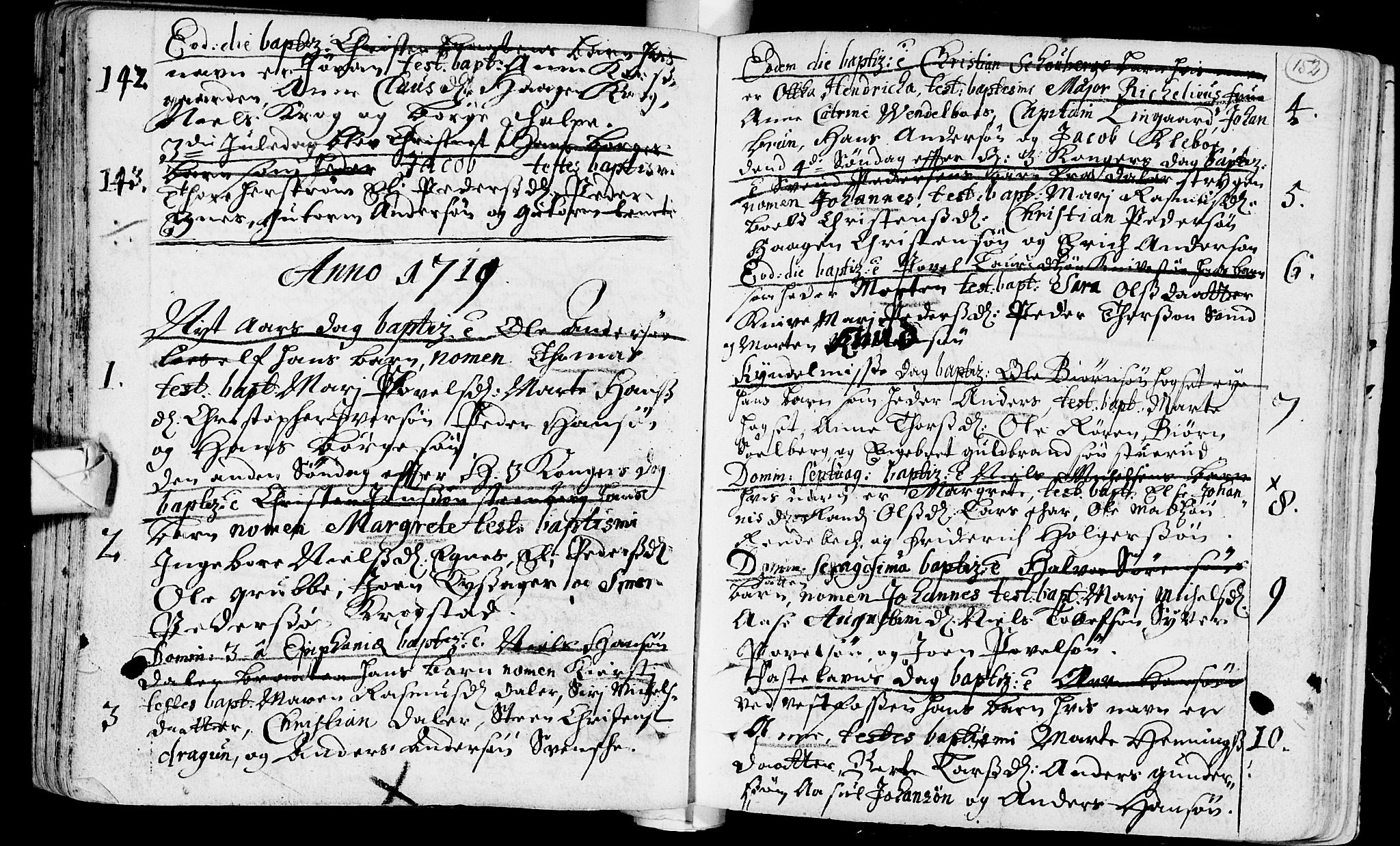 Eiker kirkebøker, AV/SAKO-A-4/F/Fa/L0002: Parish register (official) no. I 2, 1705-1724, p. 152