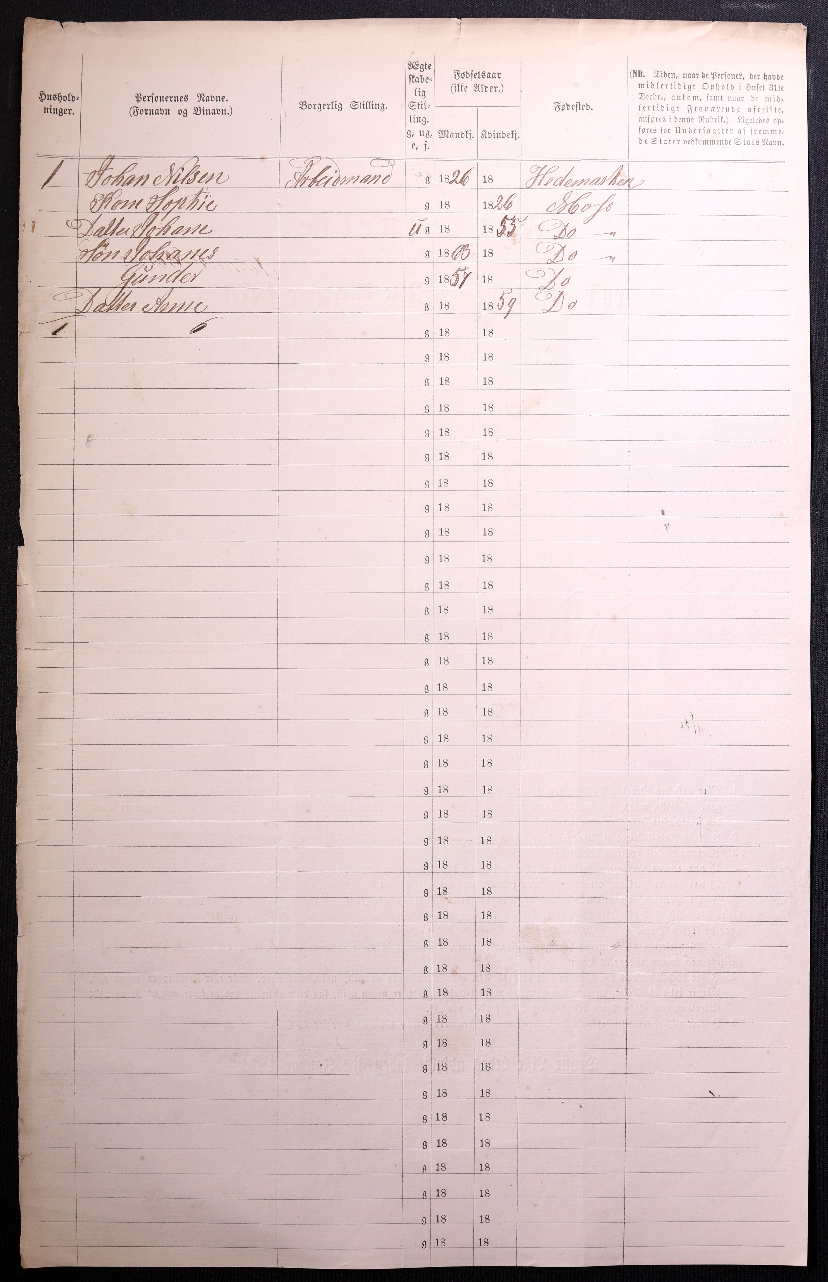 RA, 1870 census for 0104 Moss, 1870, p. 684