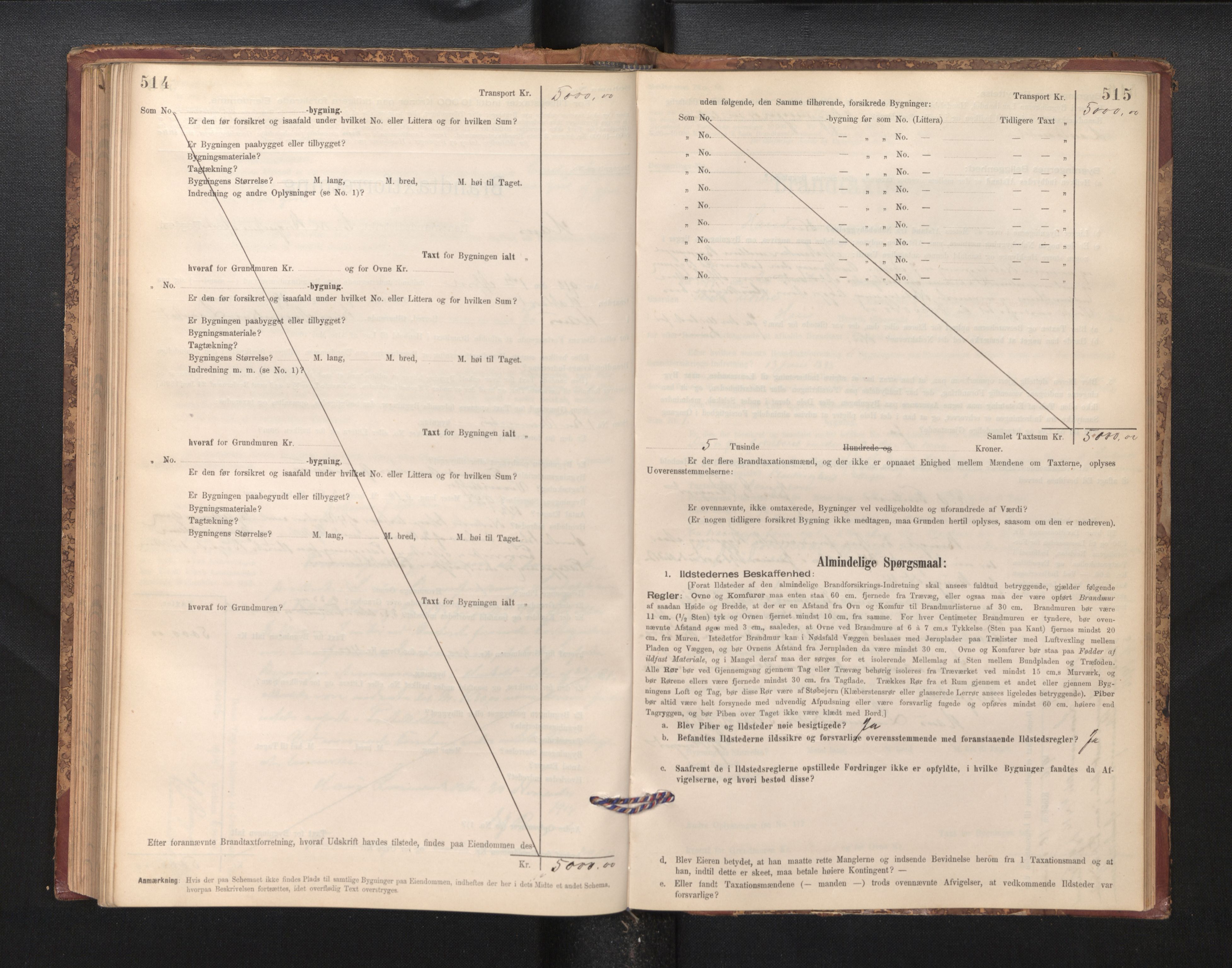 Lensmannen i Haus, SAB/A-32701/0012/L0006: Branntakstprotokoll, skjematakst, 1895-1941, p. 514-515