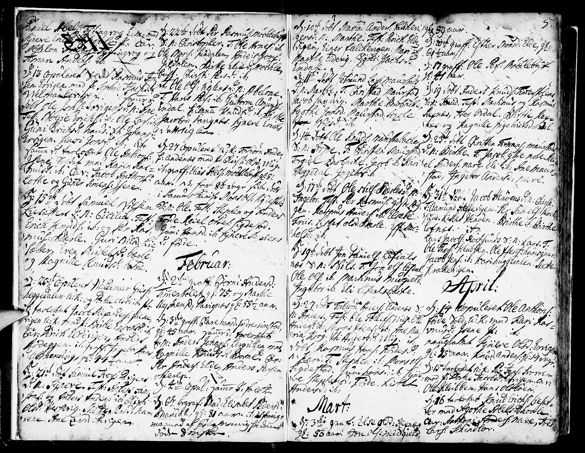 Davik sokneprestembete, SAB/A-79701/H/Haa/Haaa/L0002: Parish register (official) no. A 2, 1742-1816, p. 5