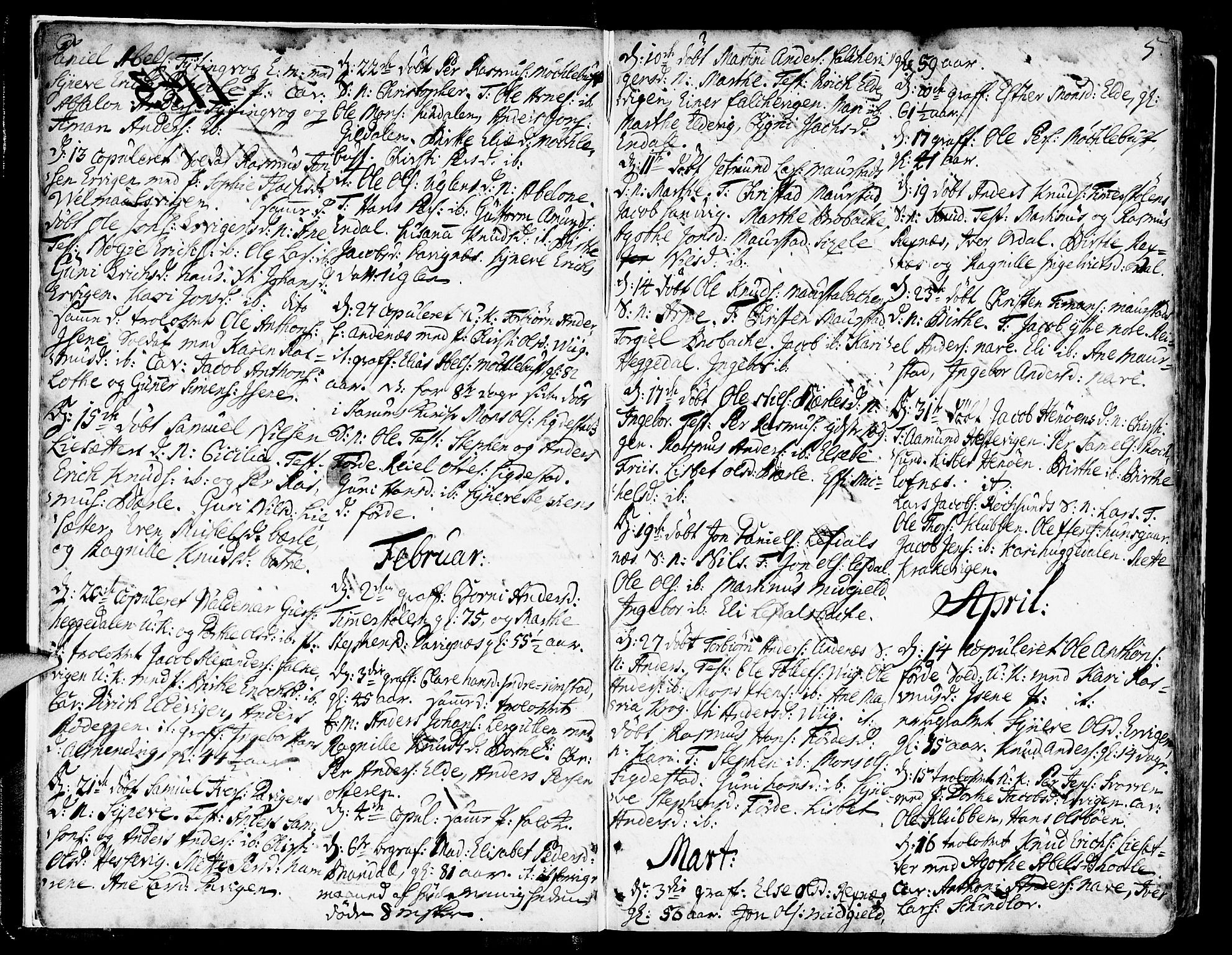 Davik sokneprestembete, AV/SAB-A-79701/H/Haa/Haaa/L0002: Parish register (official) no. A 2, 1742-1816, p. 5