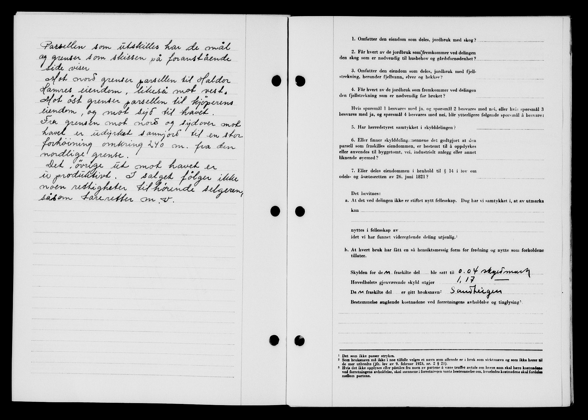 Lyngdal sorenskriveri, AV/SAK-1221-0004/G/Gb/L0667: Mortgage book no. A XIII, 1951-1952, Diary no: : 278/1952