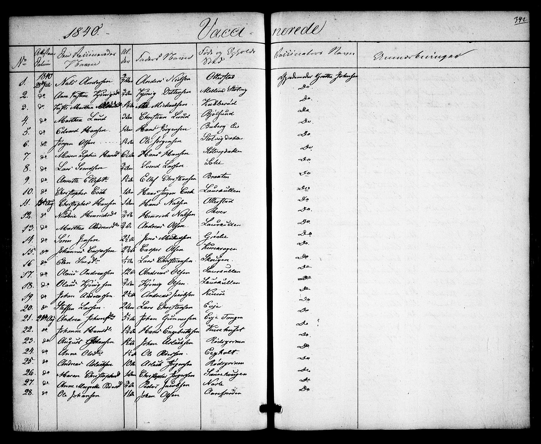 Rygge prestekontor Kirkebøker, AV/SAO-A-10084b/F/Fa/L0004: Parish register (official) no. 4, 1836-1851, p. 342