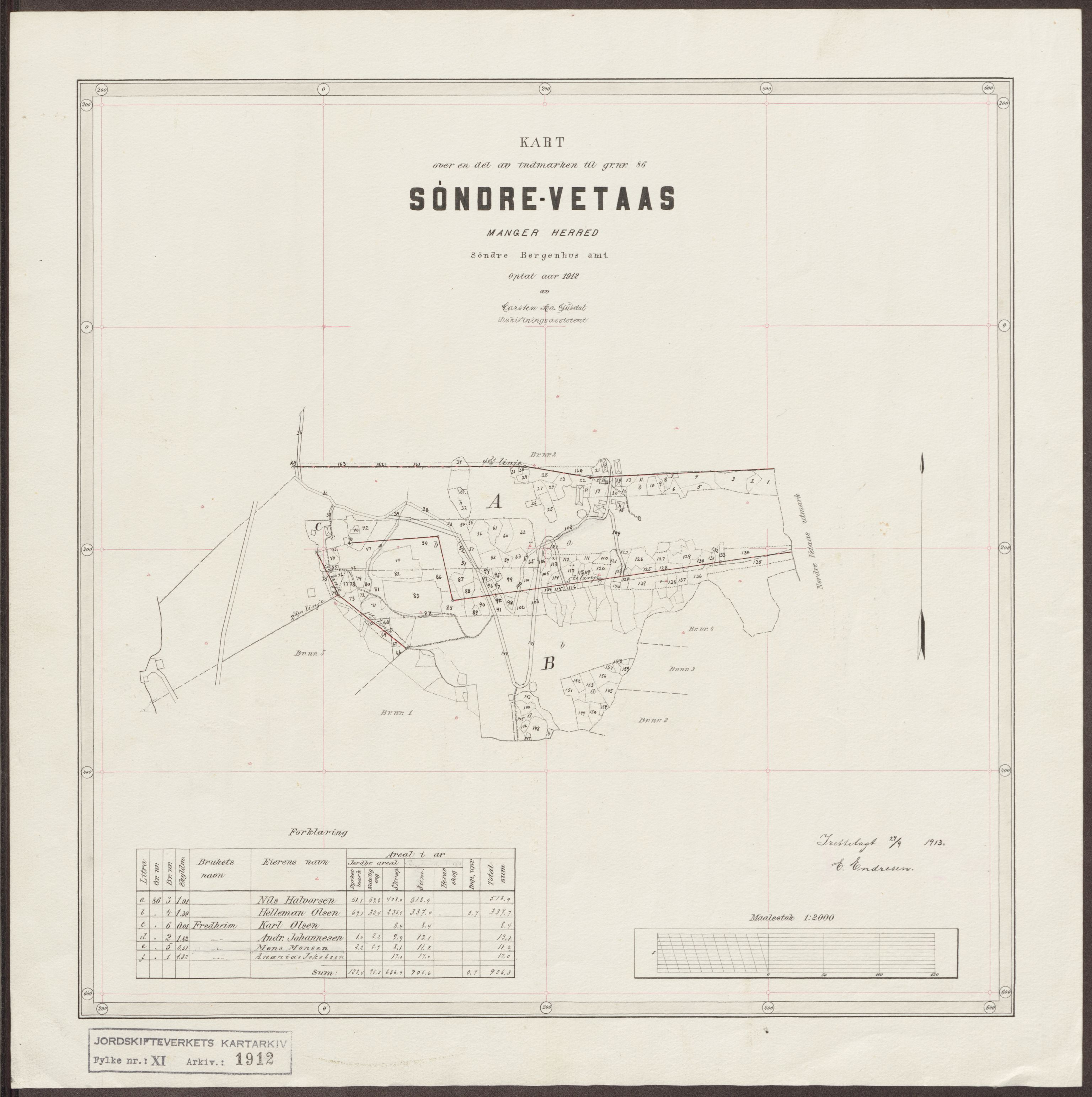 Jordskifteverkets kartarkiv, RA/S-3929/T, 1859-1988, p. 2088