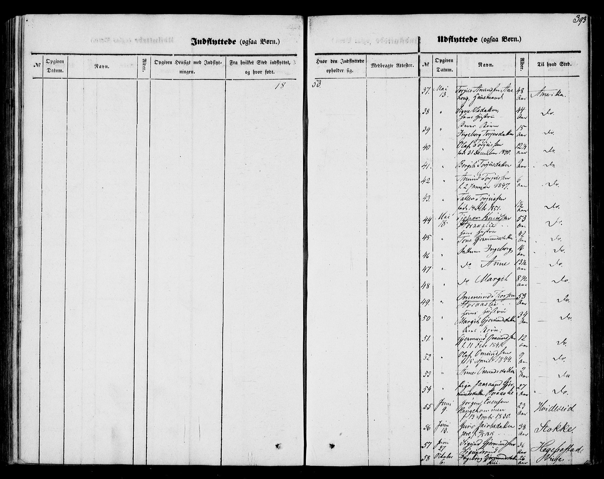 Mo kirkebøker, AV/SAKO-A-286/F/Fa/L0005: Parish register (official) no. I 5, 1844-1864, p. 393