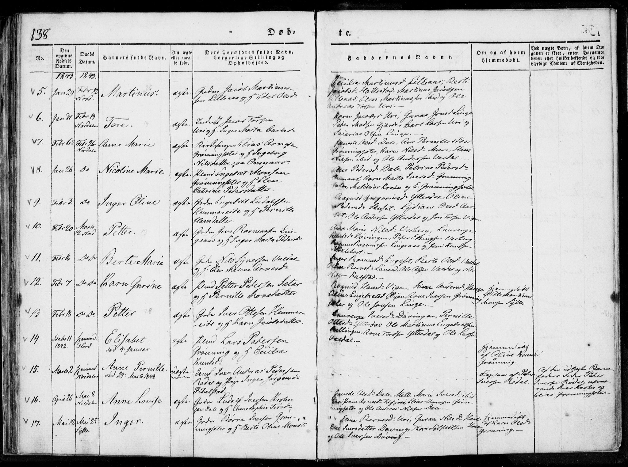 Ministerialprotokoller, klokkerbøker og fødselsregistre - Møre og Romsdal, AV/SAT-A-1454/519/L0247: Parish register (official) no. 519A06, 1827-1846, p. 138