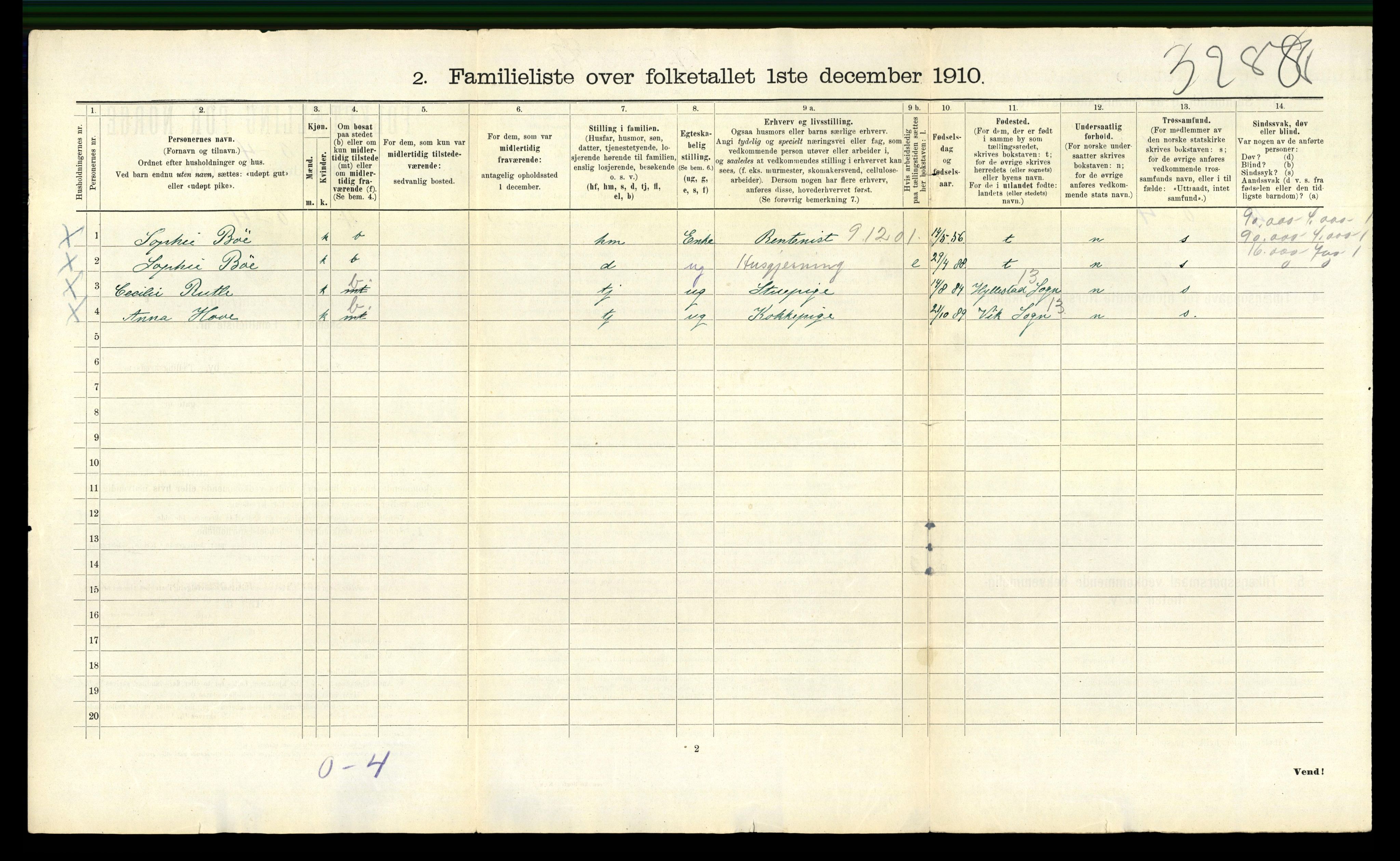 RA, 1910 census for Bergen, 1910, p. 4442