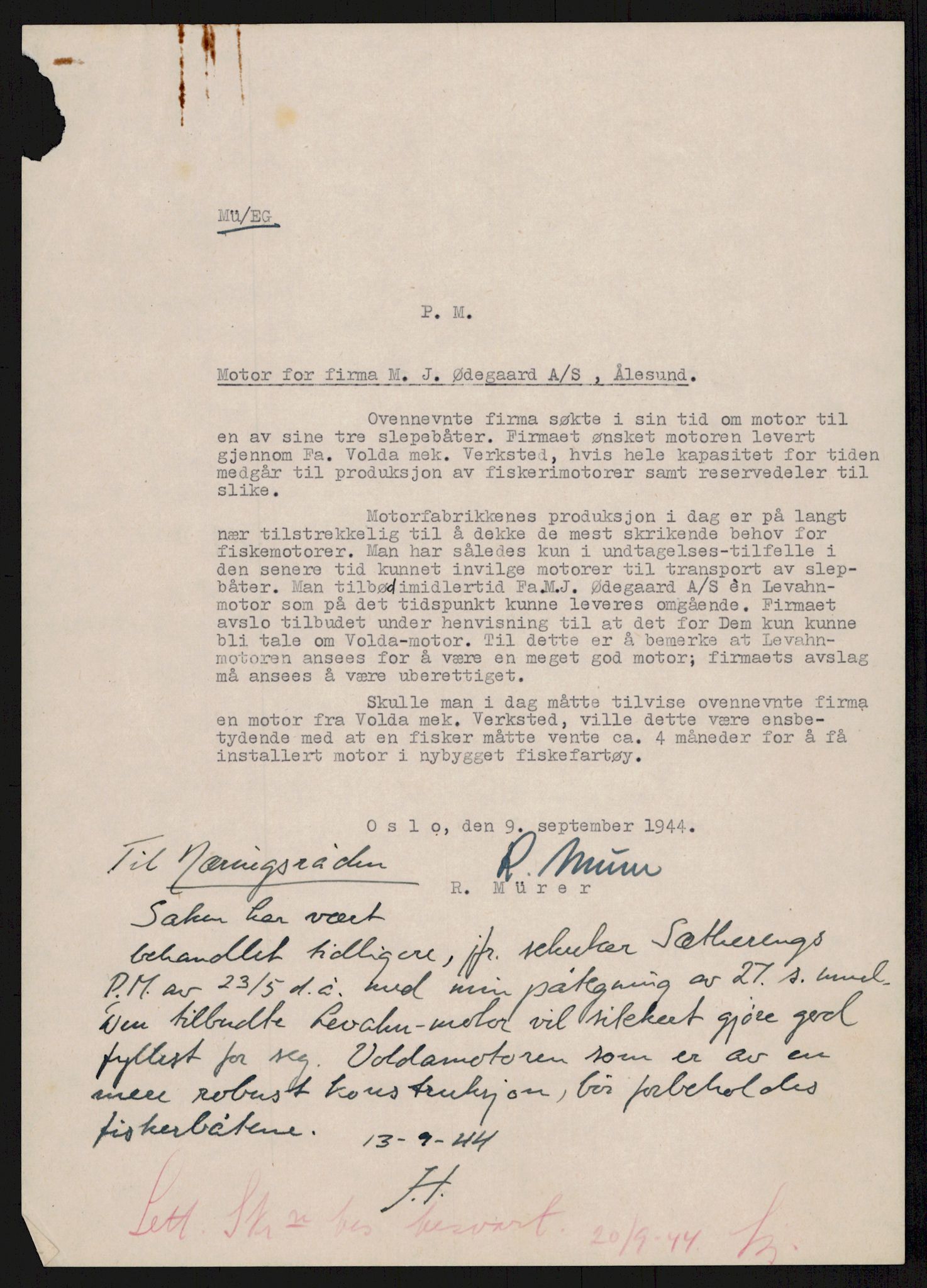 Direktoratet for industriforsyning, Sekretariatet, AV/RA-S-4153/D/Df/L0055: 9. Metallkontoret, 1940-1945, p. 187