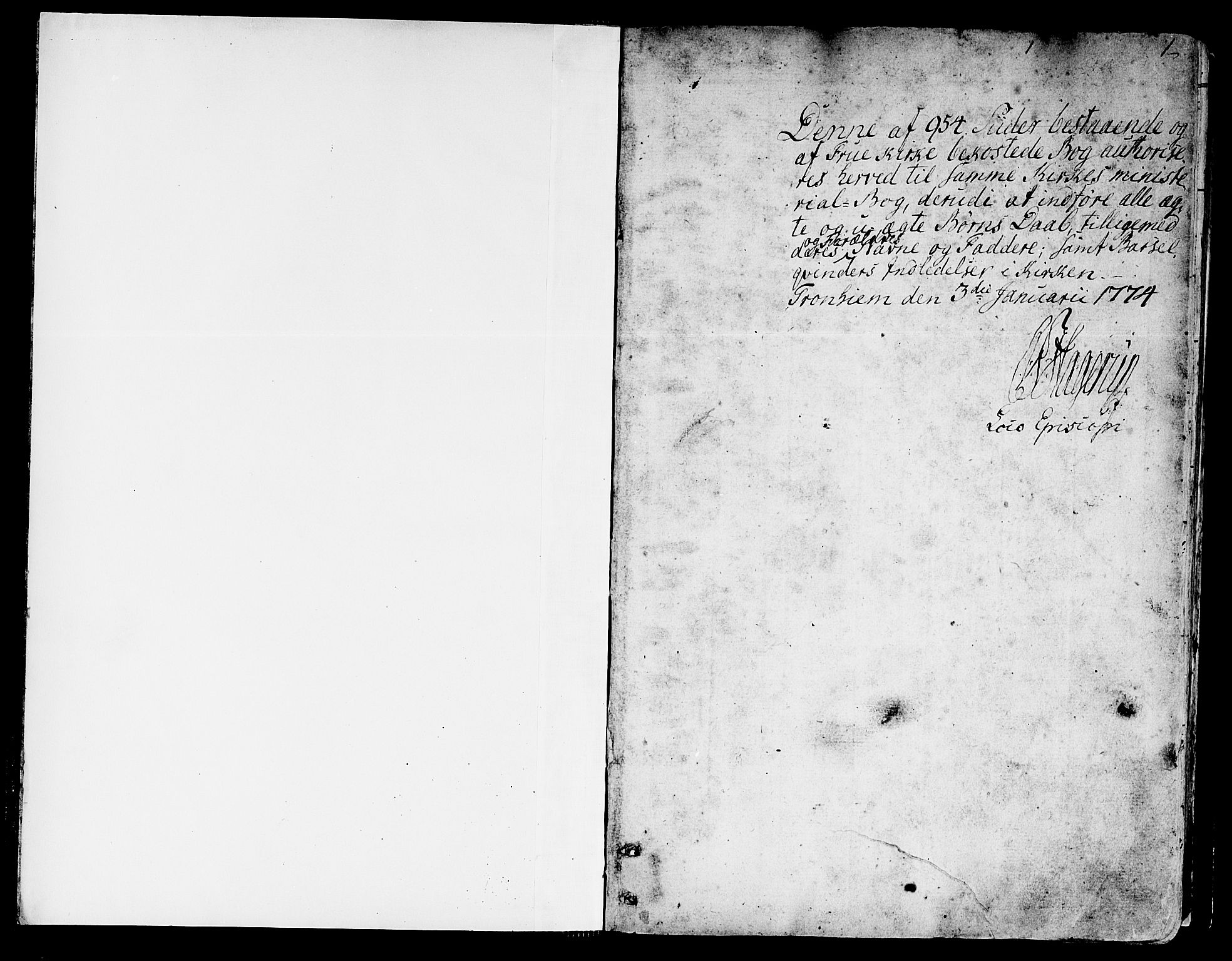 Ministerialprotokoller, klokkerbøker og fødselsregistre - Sør-Trøndelag, SAT/A-1456/602/L0104: Parish register (official) no. 602A02, 1774-1814, p. 0-1