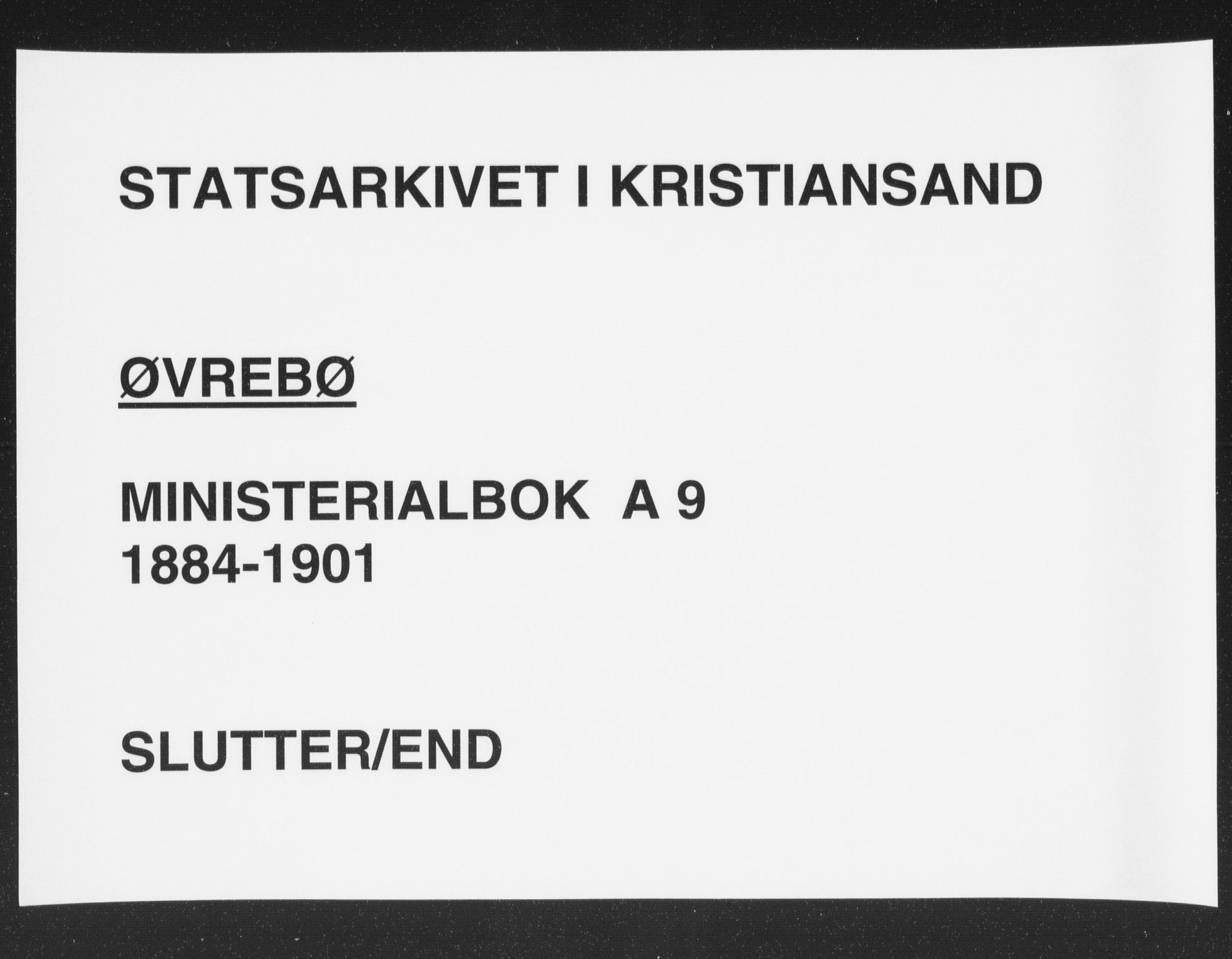 Vennesla sokneprestkontor, SAK/1111-0045/Fa/Fac/L0009: Parish register (official) no. A 9, 1884-1901