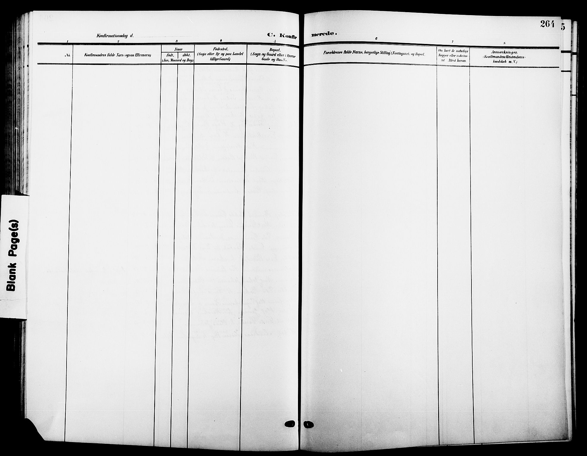 Hønefoss kirkebøker, AV/SAKO-A-609/G/Ga/L0003: Parish register (copy) no. 3, 1905-1925, p. 264