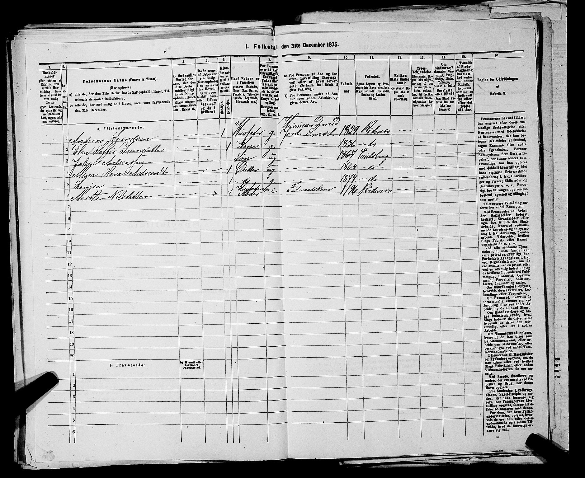 RA, 1875 census for 0120P Rødenes, 1875, p. 492