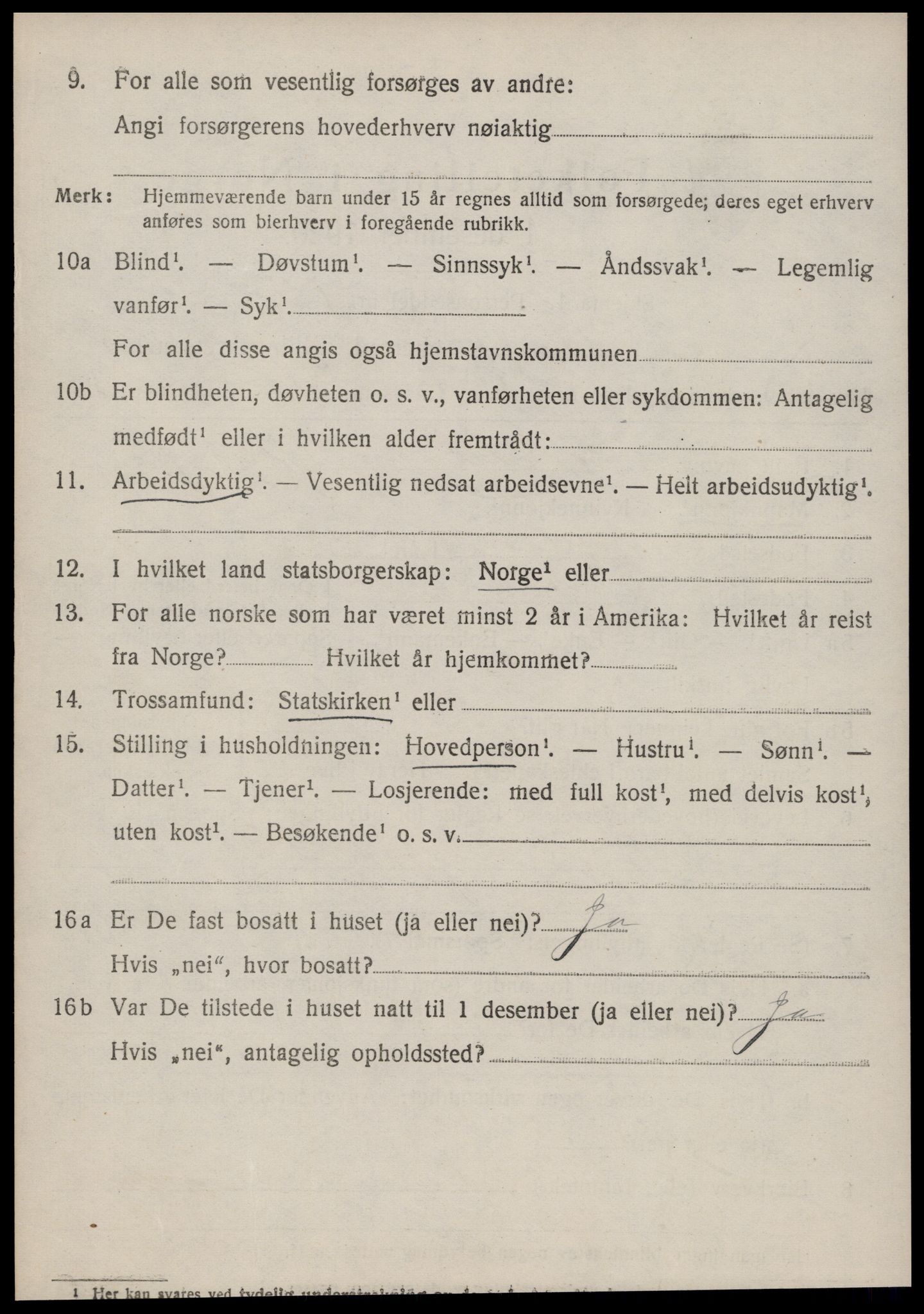 SAT, 1920 census for Skodje, 1920, p. 2406