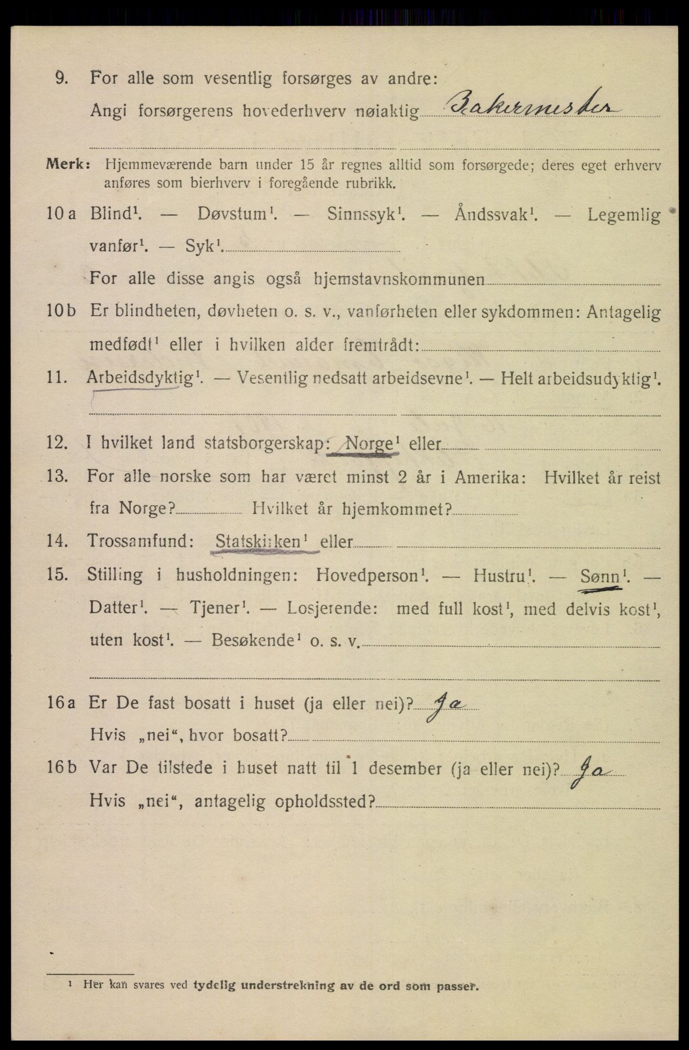 SAK, 1920 census for Flekkefjord, 1920, p. 3843