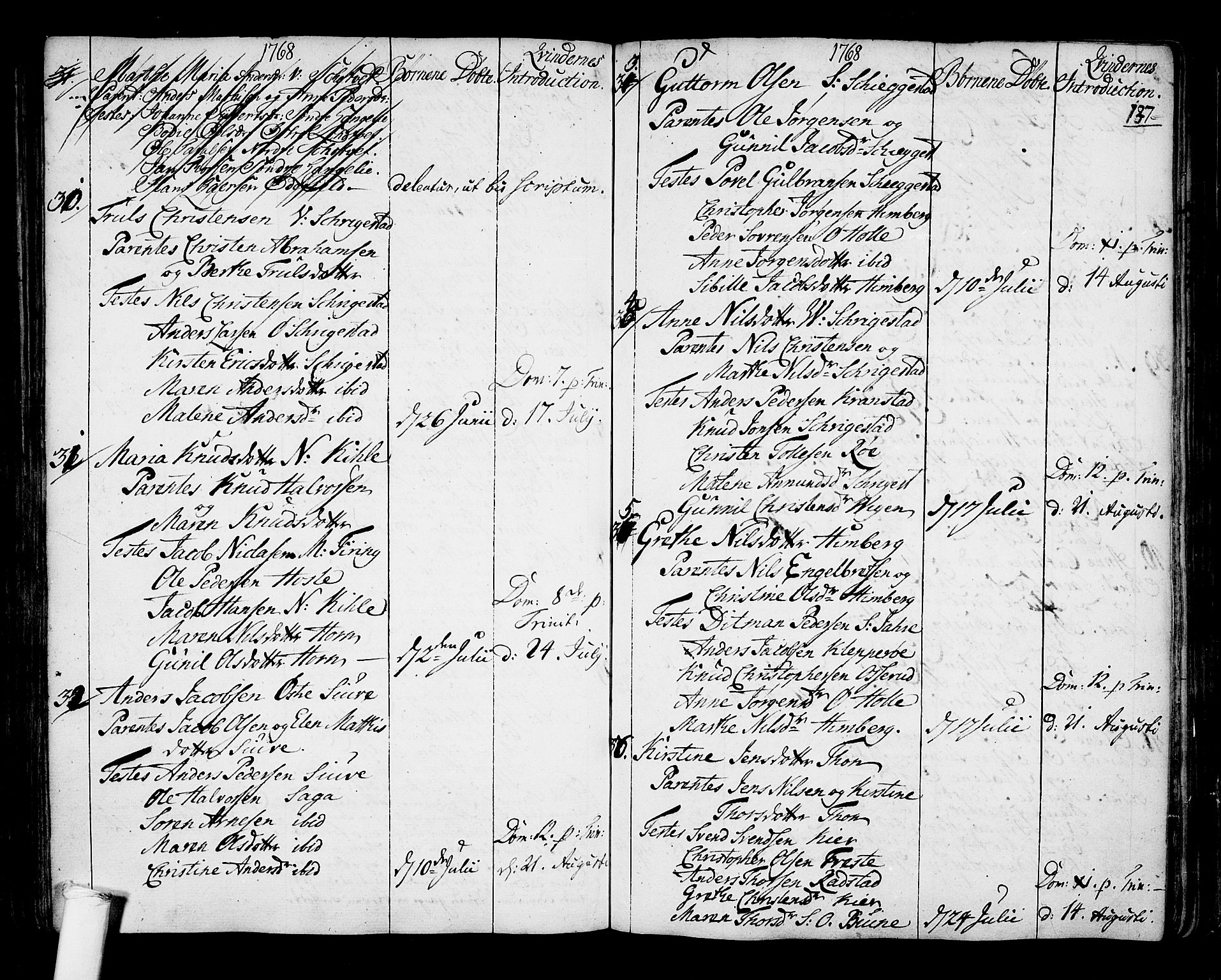 Ramnes kirkebøker, AV/SAKO-A-314/F/Fa/L0001: Parish register (official) no. I 1, 1732-1774, p. 137