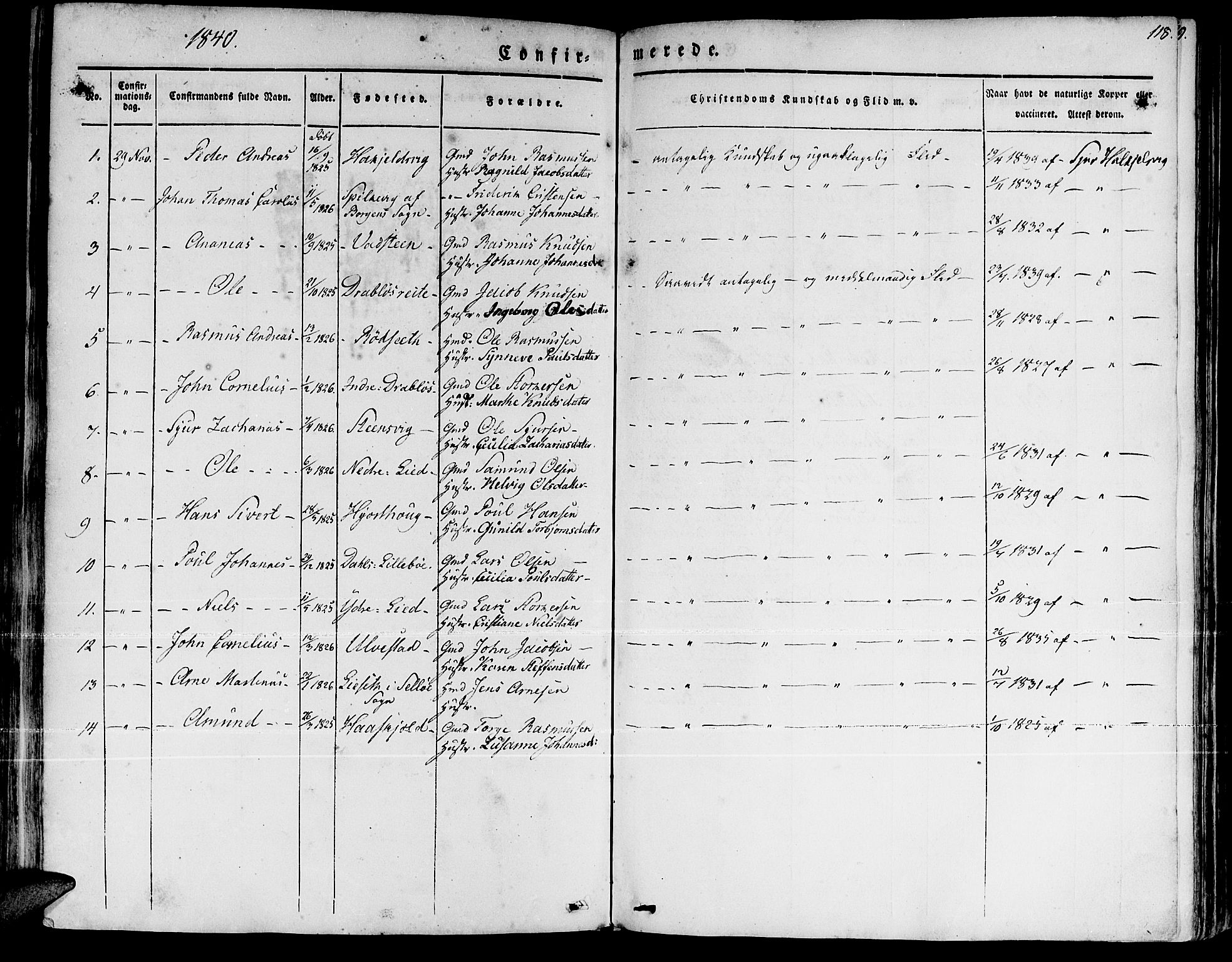 Ministerialprotokoller, klokkerbøker og fødselsregistre - Møre og Romsdal, AV/SAT-A-1454/511/L0139: Parish register (official) no. 511A06, 1831-1850, p. 118