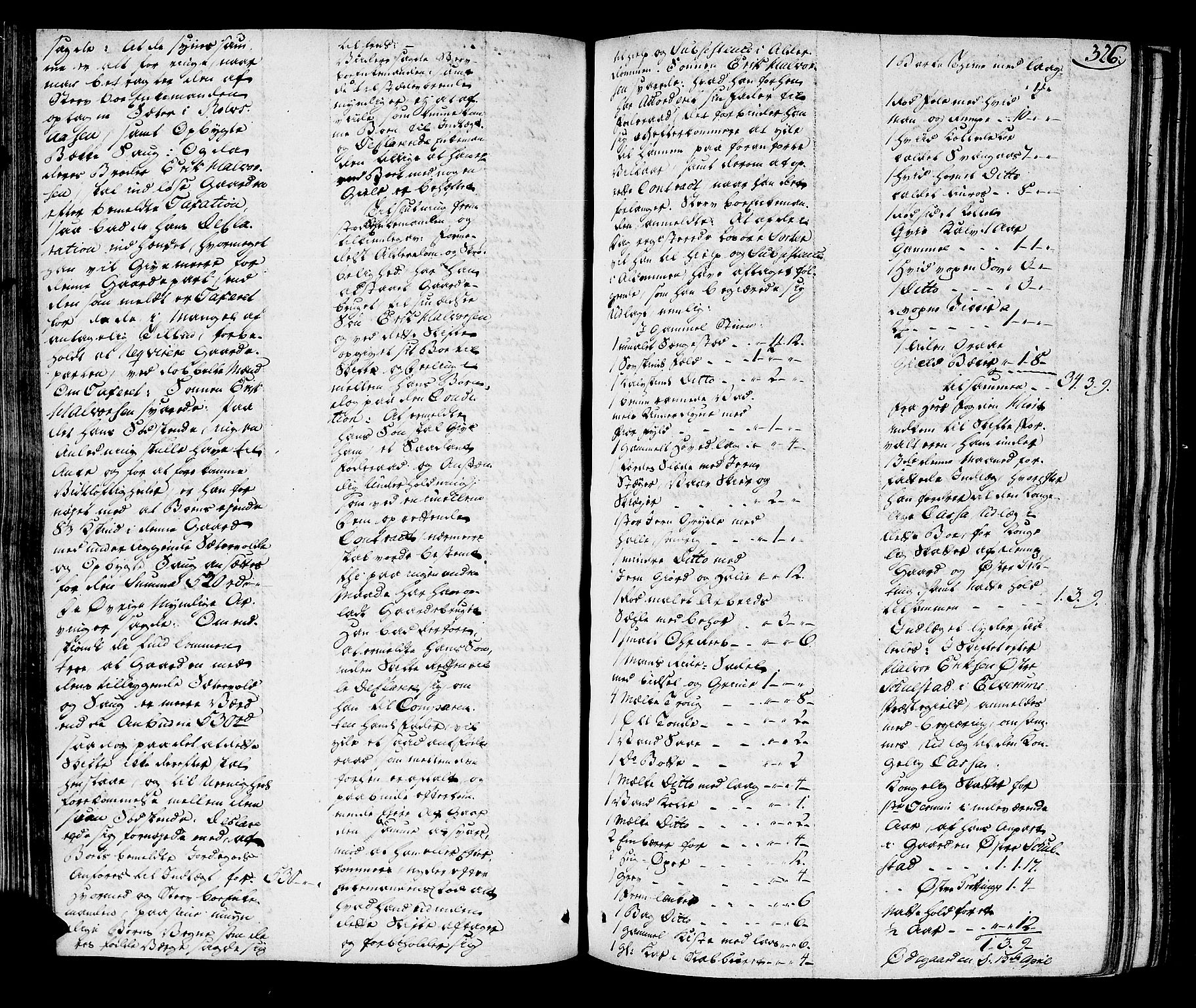 Østerdalen sorenskriveri, SAH/TING-032/J/Ja/L0005: Skifteprotokoll, 1784-1790, p. 325b-326a