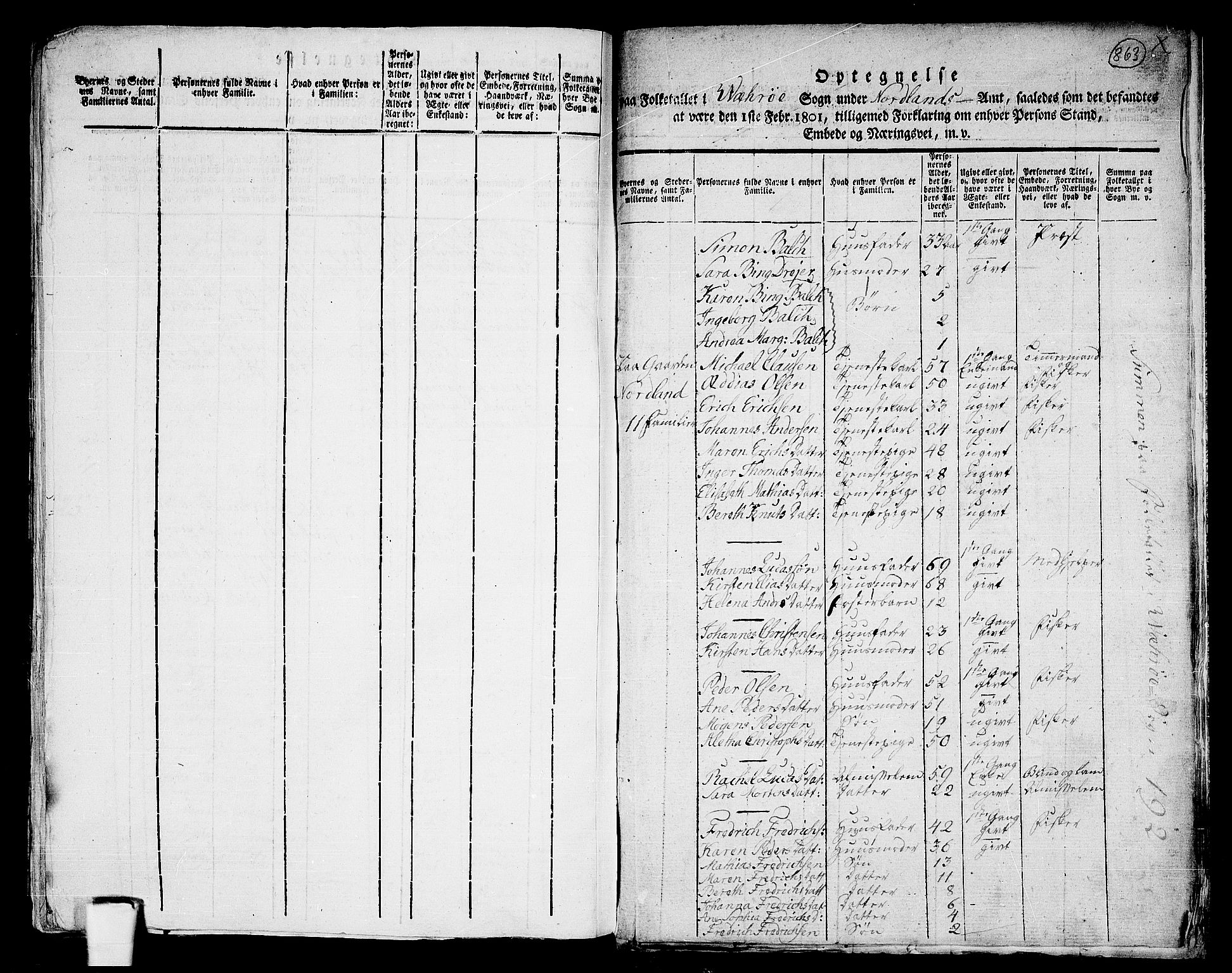 RA, 1801 census for 1857P Værøy, 1801, p. 862b-863a