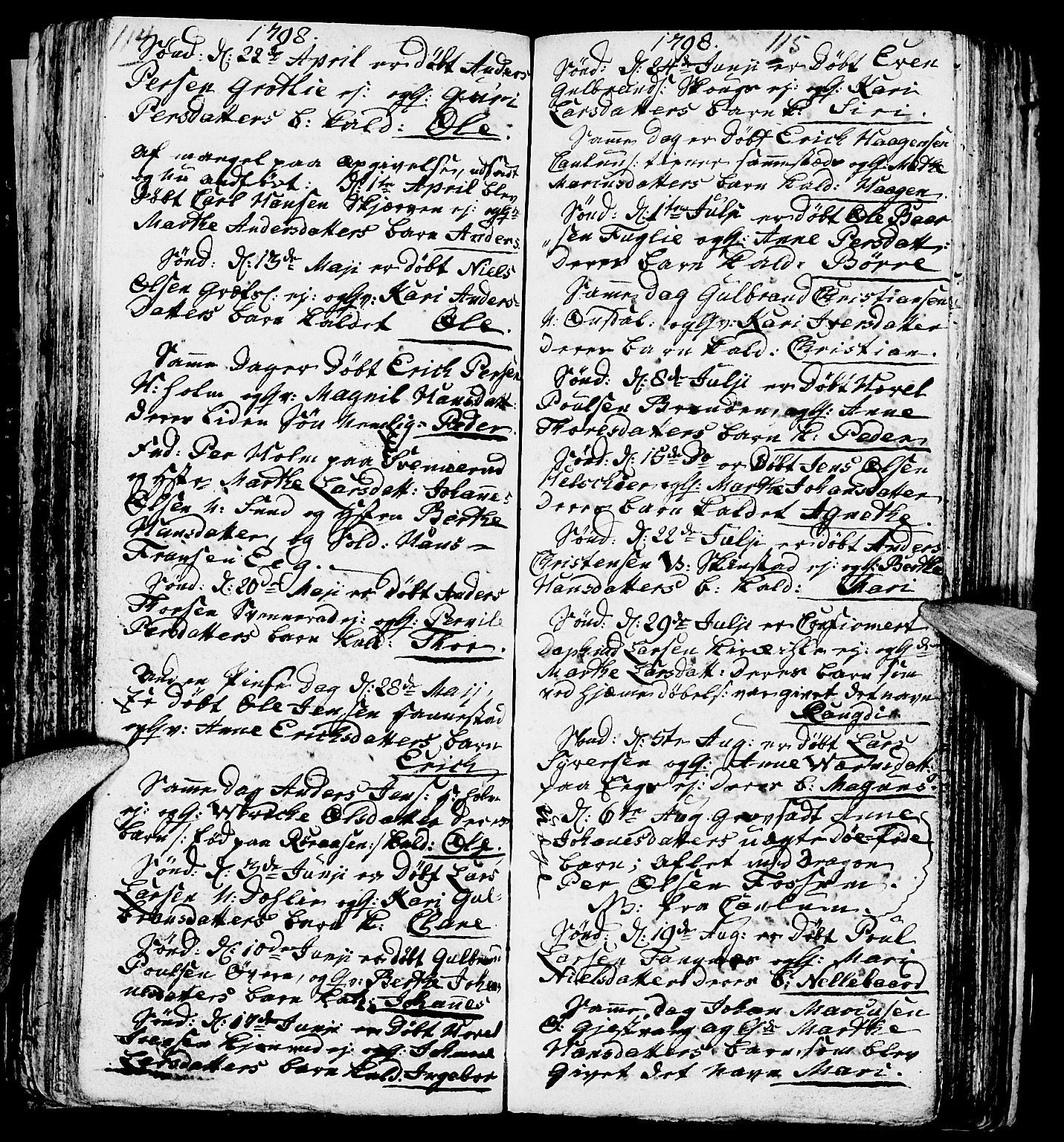 Nes prestekontor, Hedmark, AV/SAH-PREST-020/L/La/L0002: Parish register (copy) no. 2, 1785-1813, p. 114-115