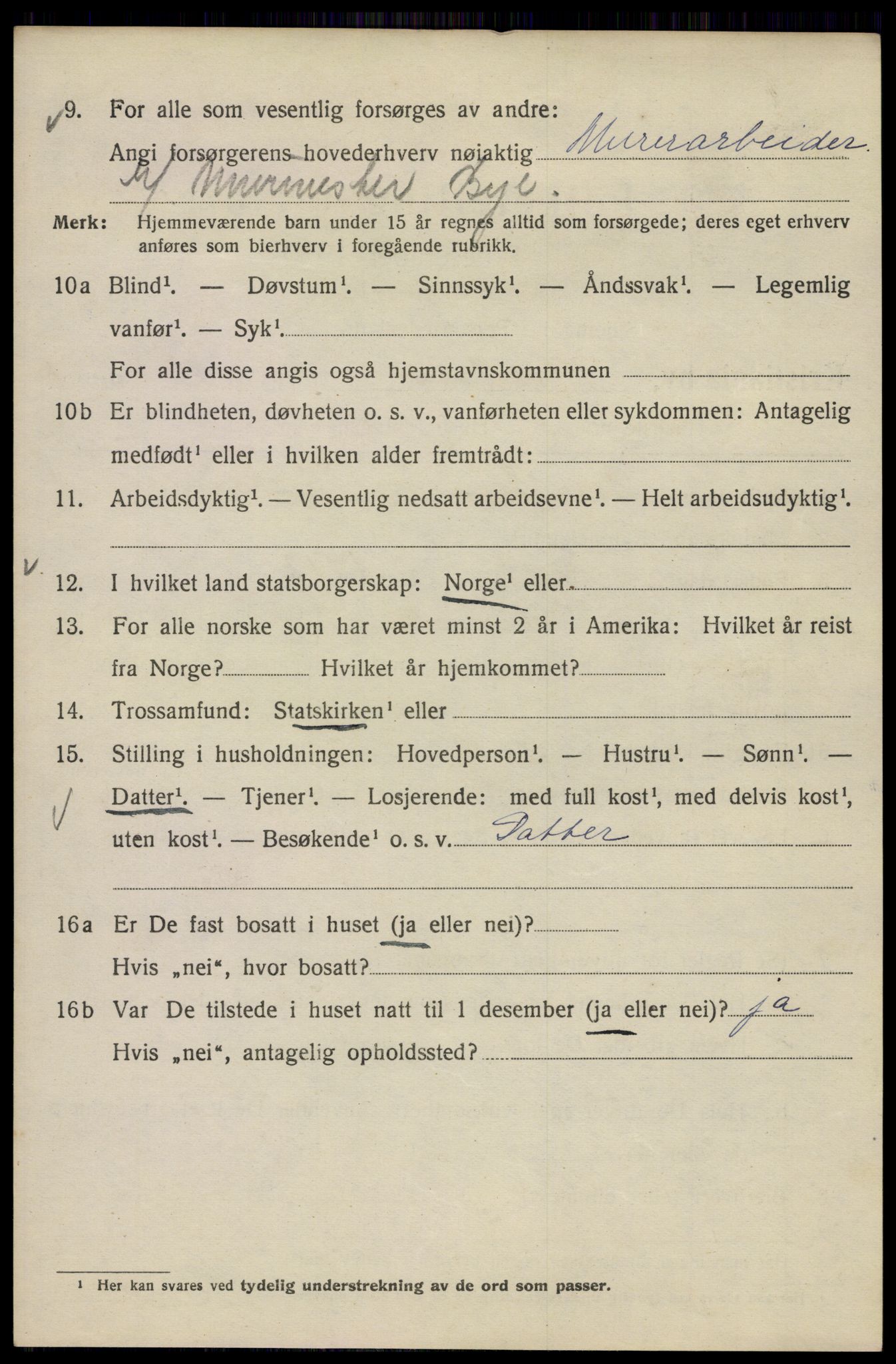 SAO, 1920 census for Kristiania, 1920, p. 263938