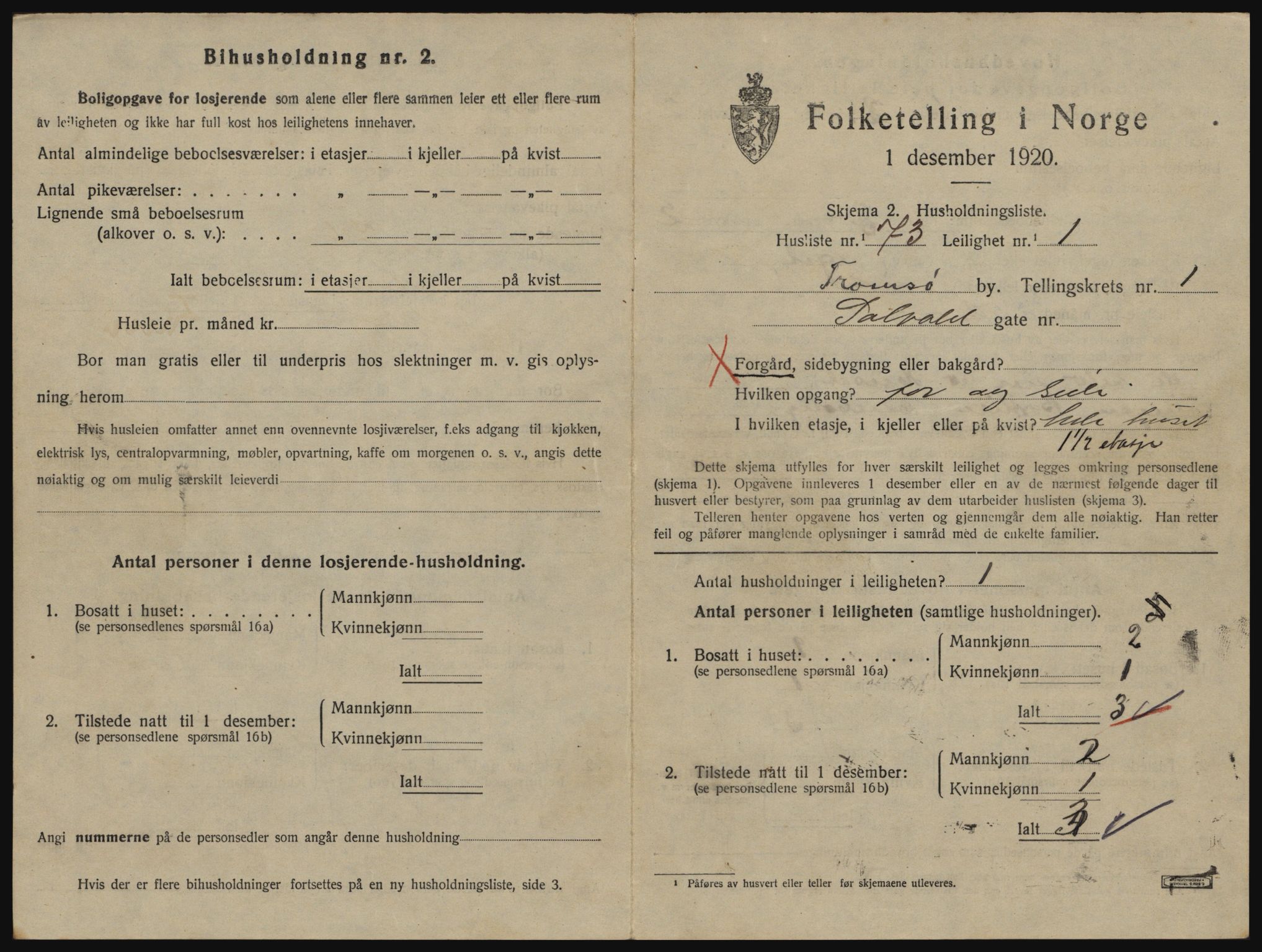 SATØ, 1920 census for Tromsø, 1920, p. 2683