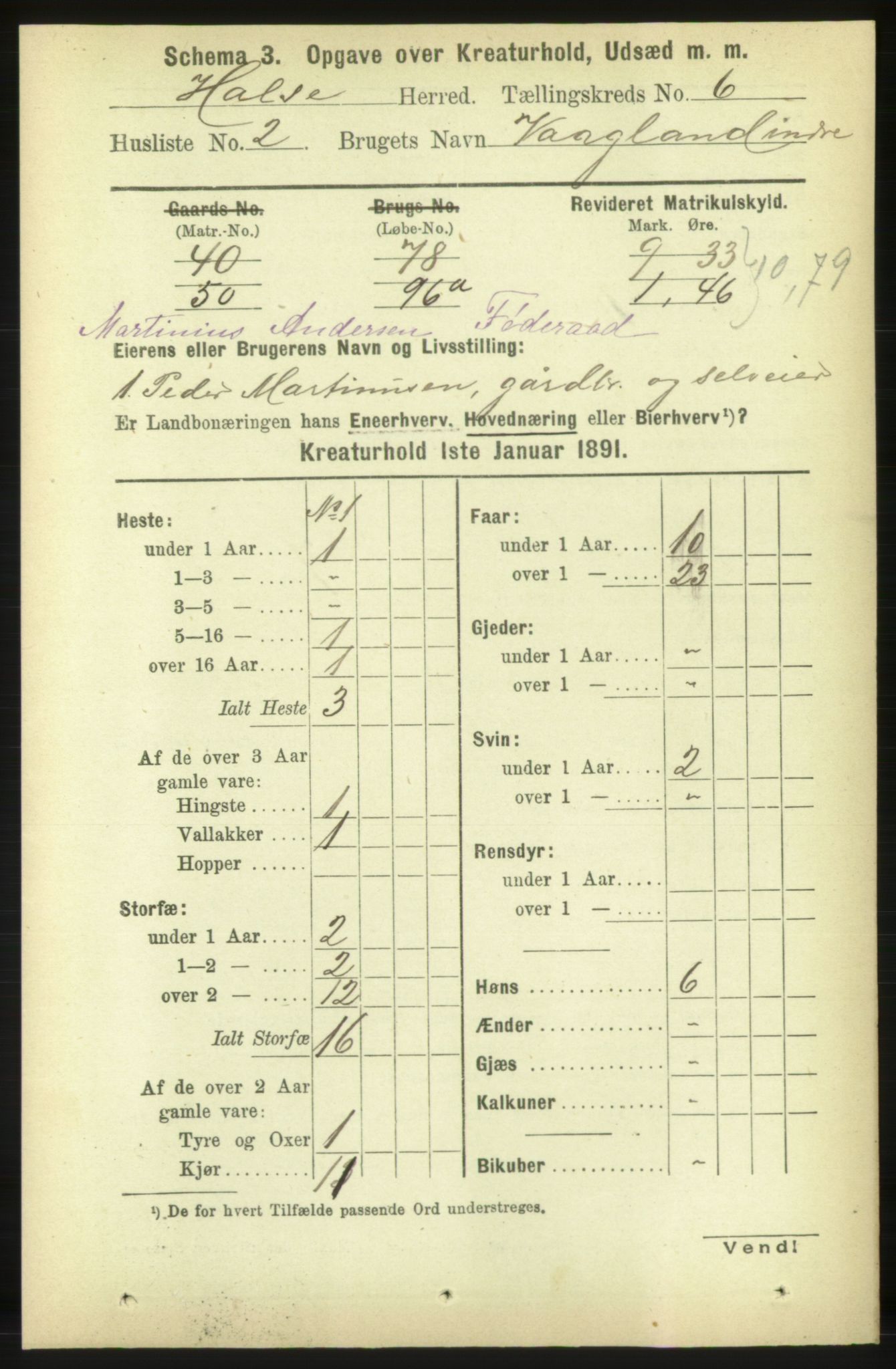 RA, 1891 census for 1571 Halsa, 1891, p. 2210