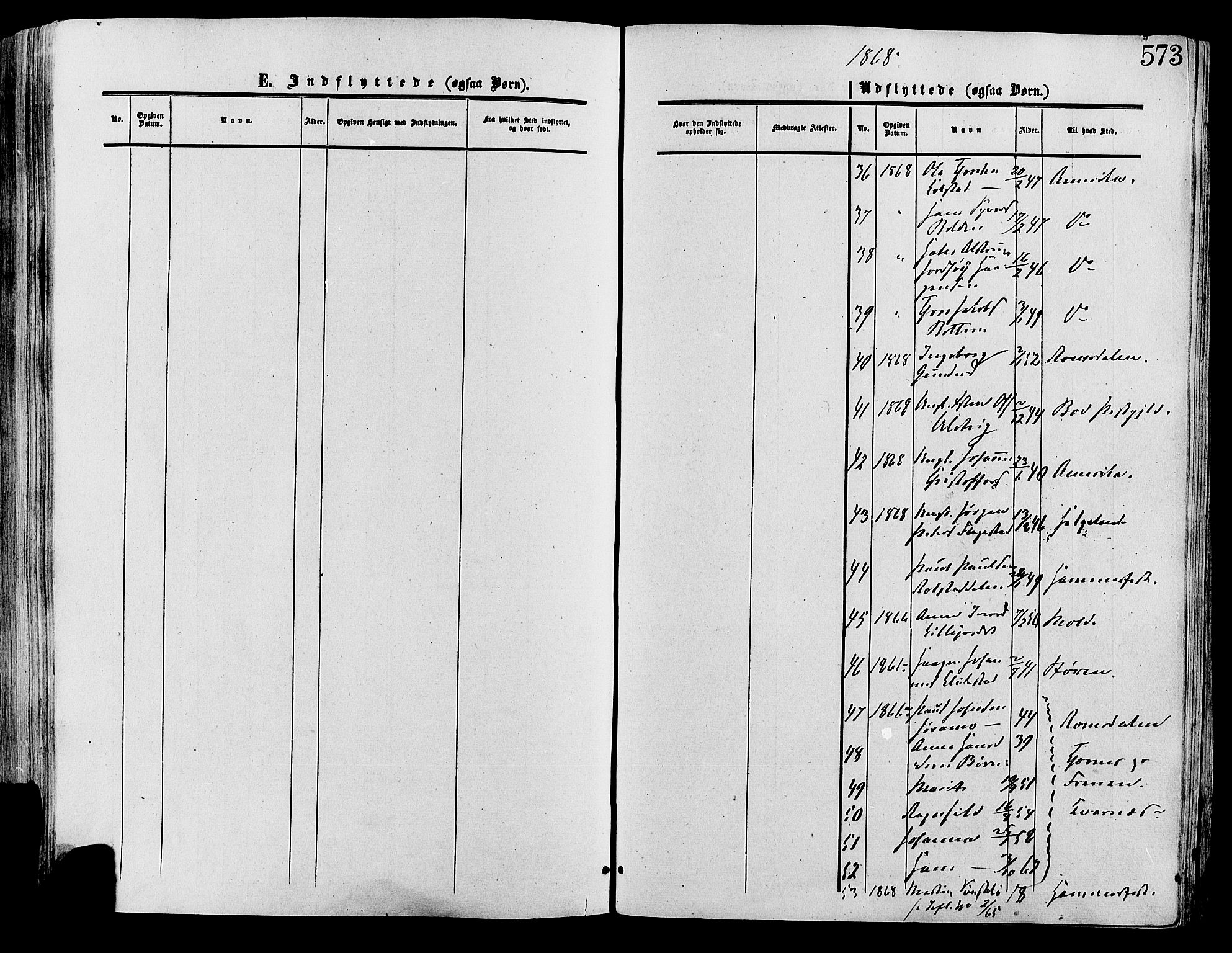 Lesja prestekontor, SAH/PREST-068/H/Ha/Haa/L0008: Parish register (official) no. 8, 1854-1880, p. 573