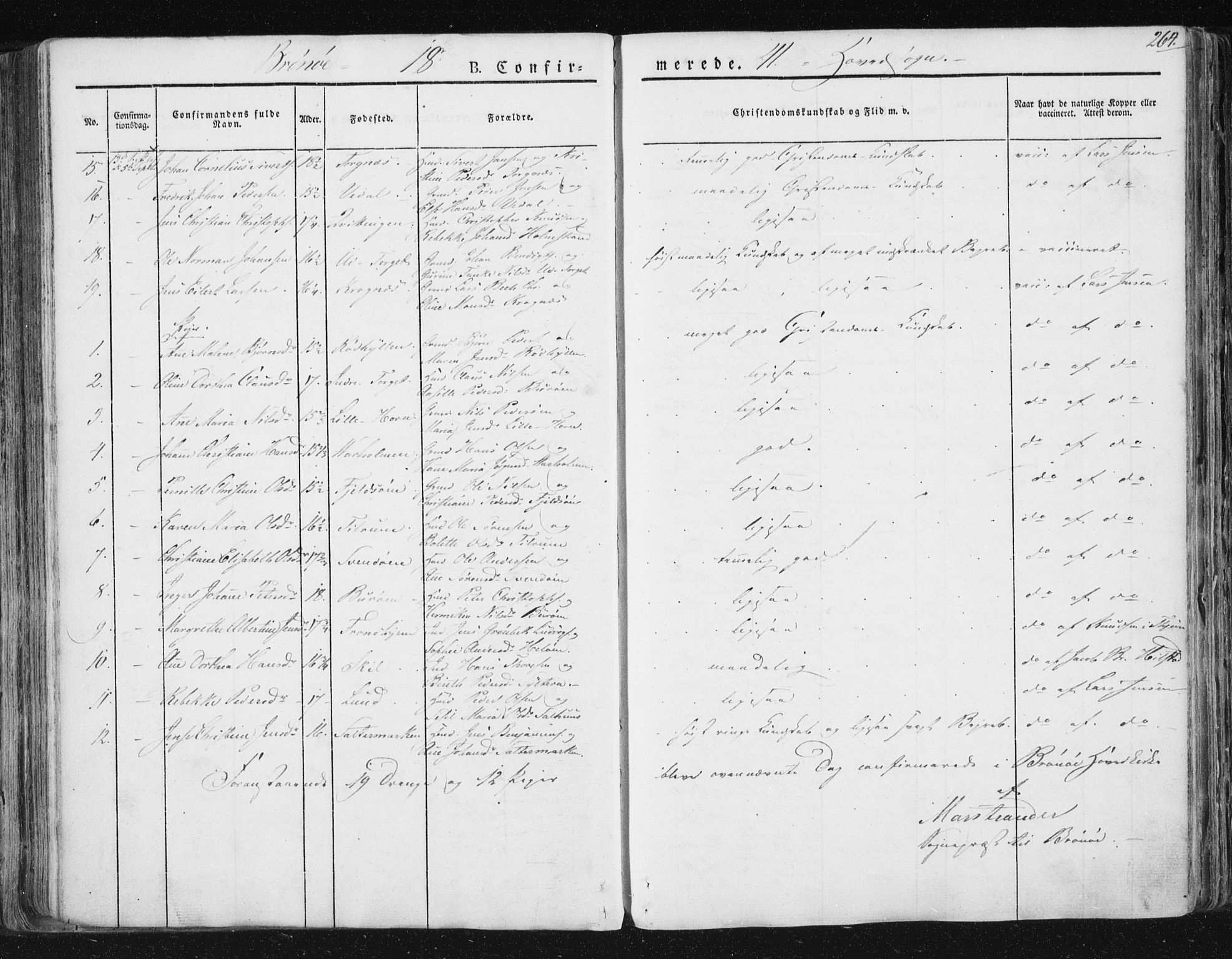 Ministerialprotokoller, klokkerbøker og fødselsregistre - Nordland, SAT/A-1459/813/L0198: Parish register (official) no. 813A08, 1834-1874, p. 264