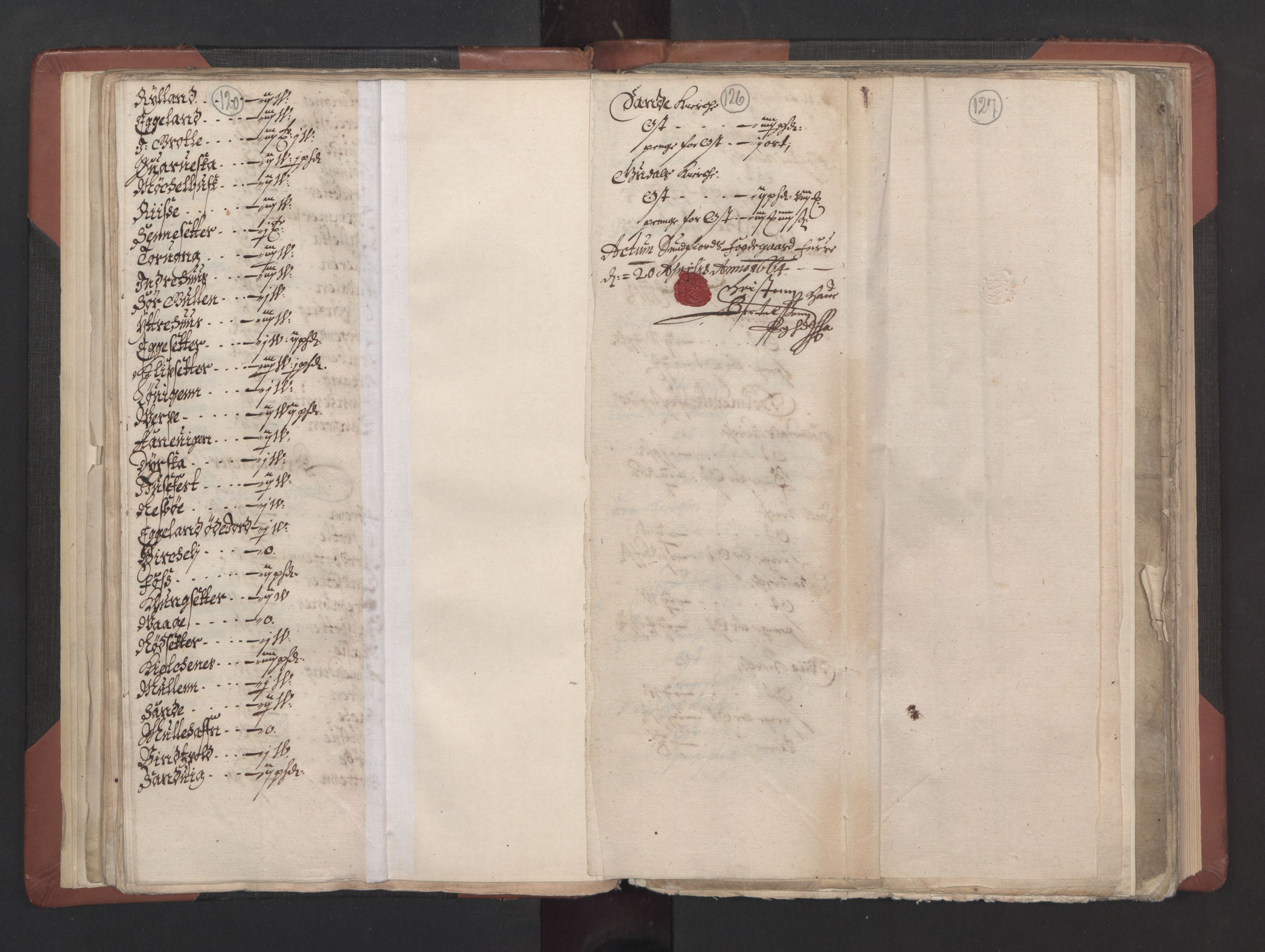 RA, Bailiff's Census 1664-1666, no. 15: Nordfjord fogderi and Sunnfjord fogderi, 1664, p. 126-127