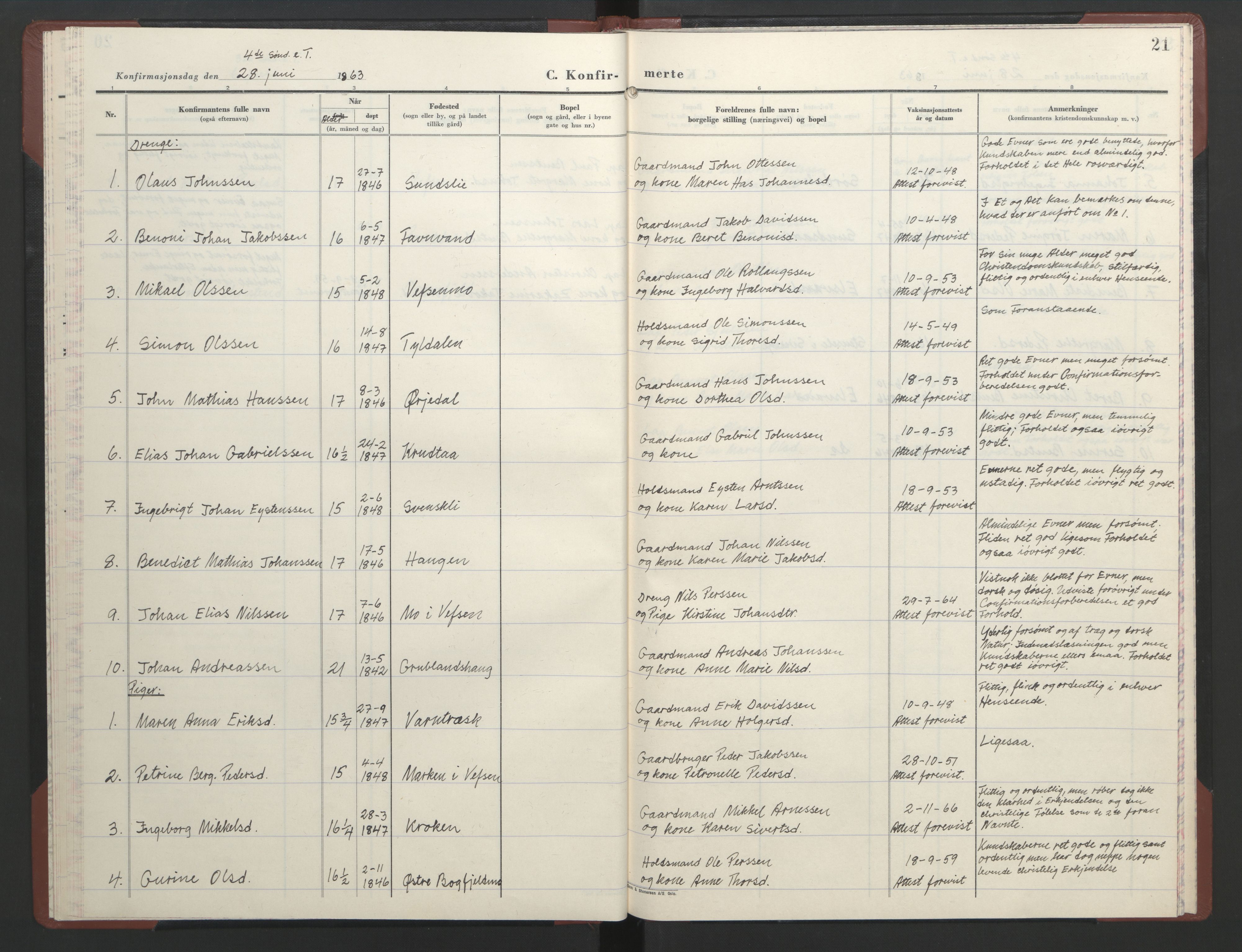 Ministerialprotokoller, klokkerbøker og fødselsregistre - Nordland, AV/SAT-A-1459/823/L0335: Parish register (official) no. 823D01, 1860-1864, p. 21