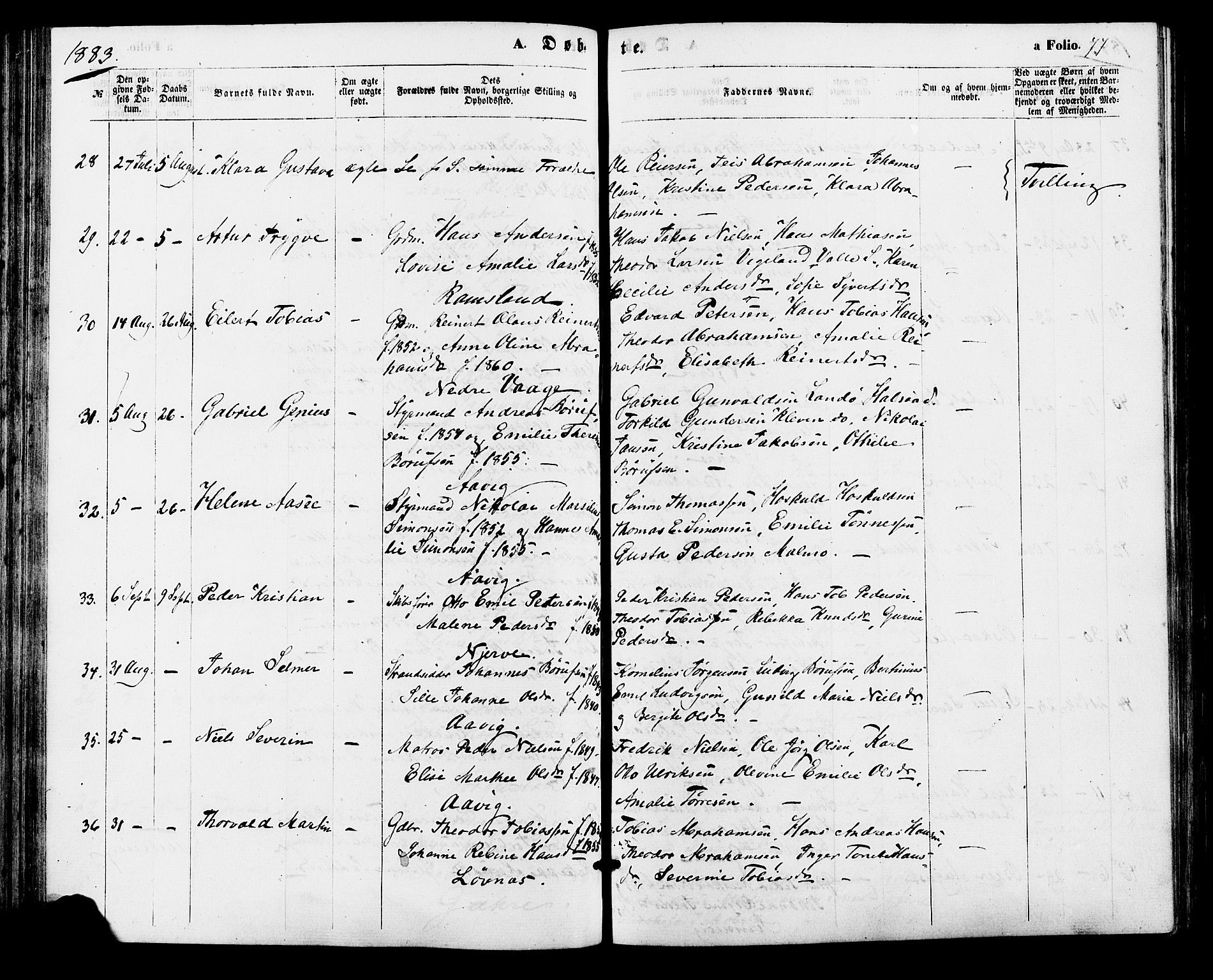 Sør-Audnedal sokneprestkontor, AV/SAK-1111-0039/F/Fa/Faa/L0003: Parish register (official) no. A 3, 1868-1883, p. 77