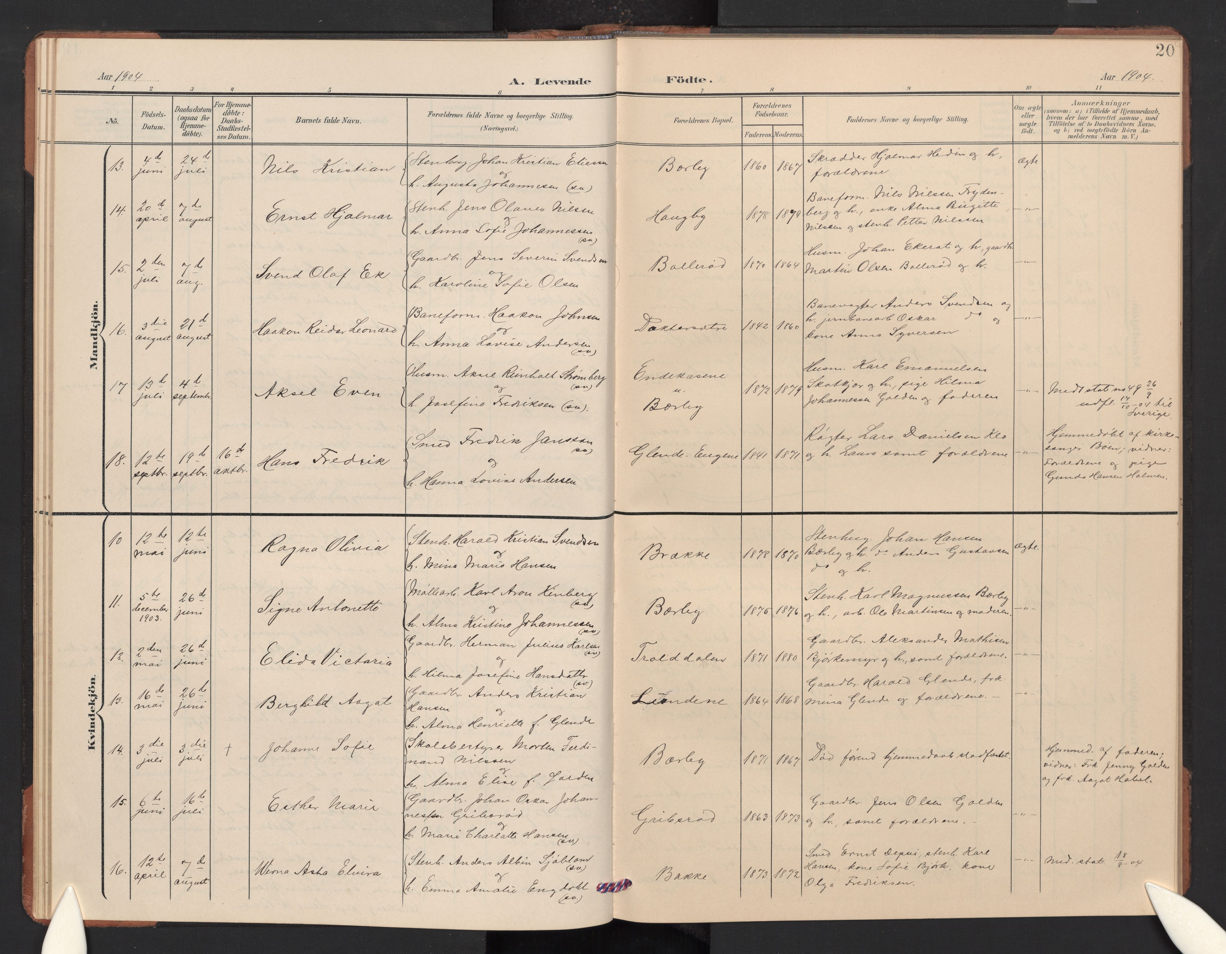 Idd prestekontor Kirkebøker, SAO/A-10911/G/Gc/L0001: Parish register (copy) no. III 1, 1901-1910, p. 20