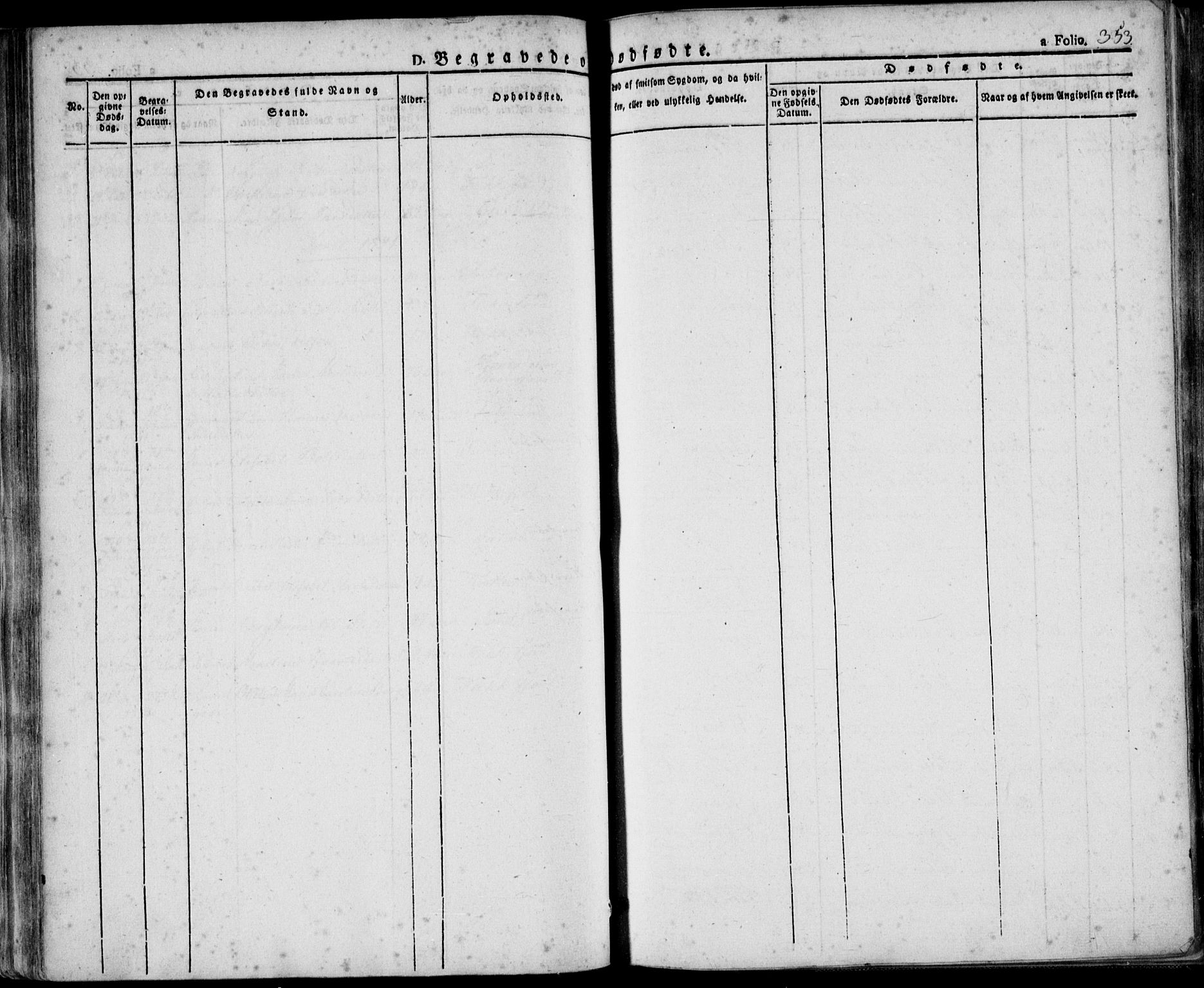 Flekkefjord sokneprestkontor, SAK/1111-0012/F/Fa/Fac/L0003: Parish register (official) no. A 3, 1826-1841, p. 353